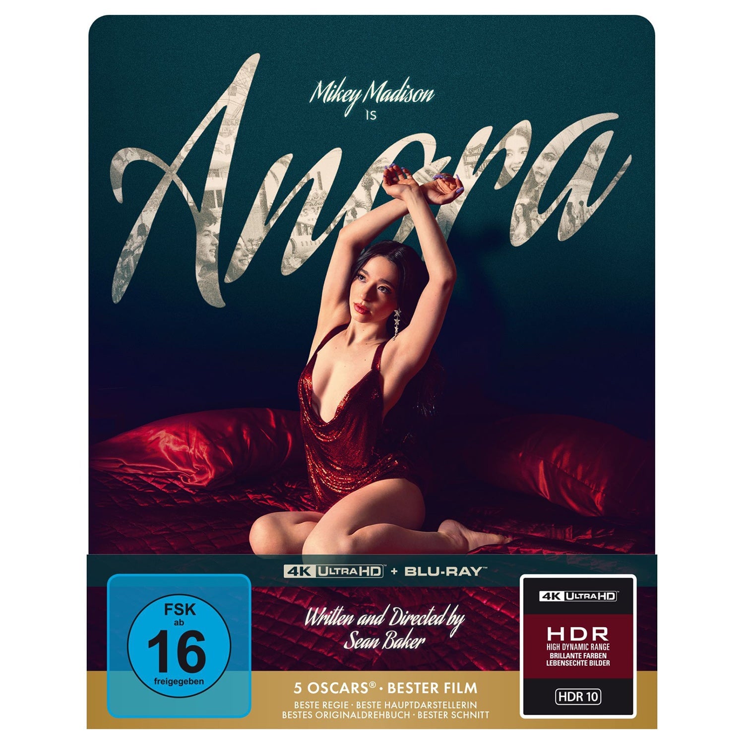 Анора (2024) (англ. язык) (4K UHD + Blu-ray) Steelbook