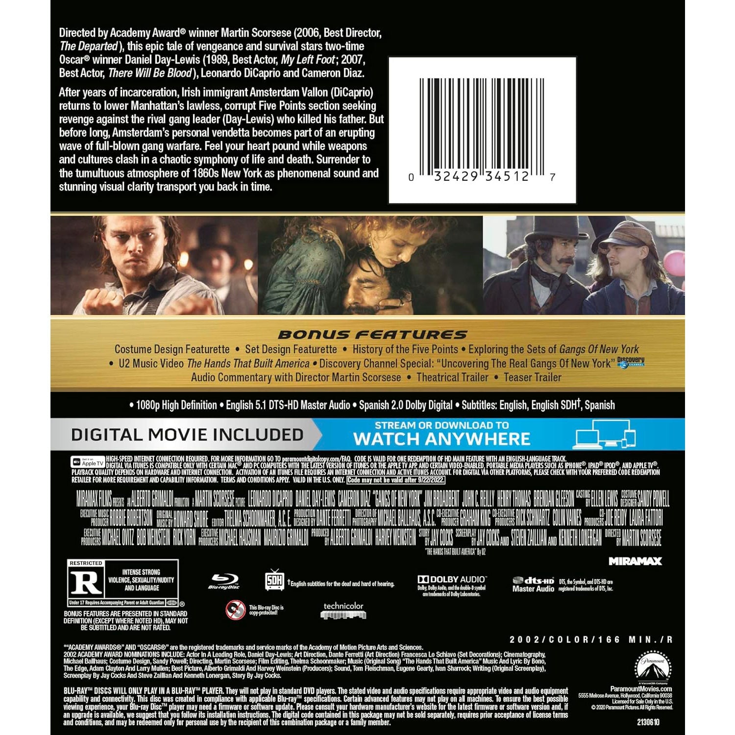 Банды Нью-Йорка (2002) (англ. язык) (Blu-ray)
