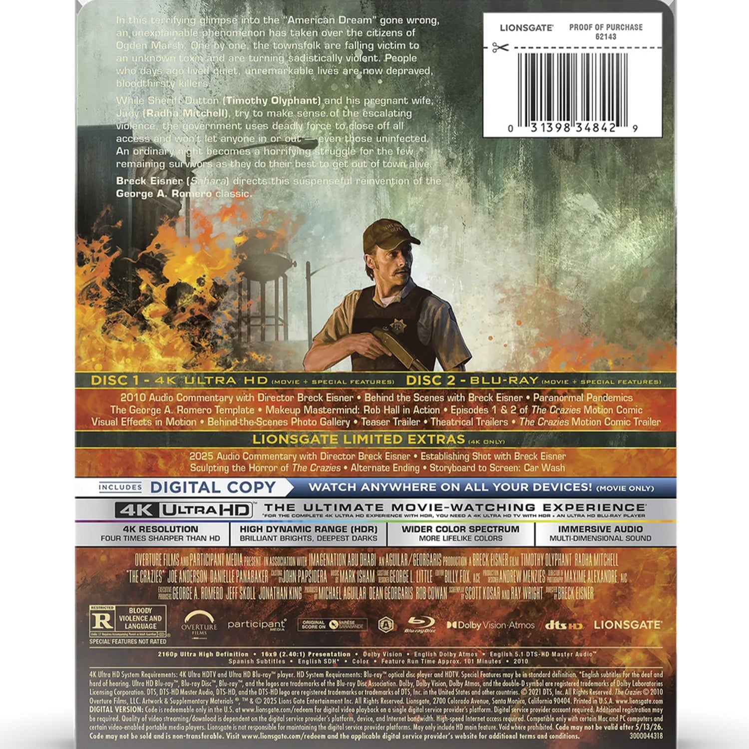 Безумцы (2010) (англ. язык) (4K UHD + Blu-ray) Steelbook