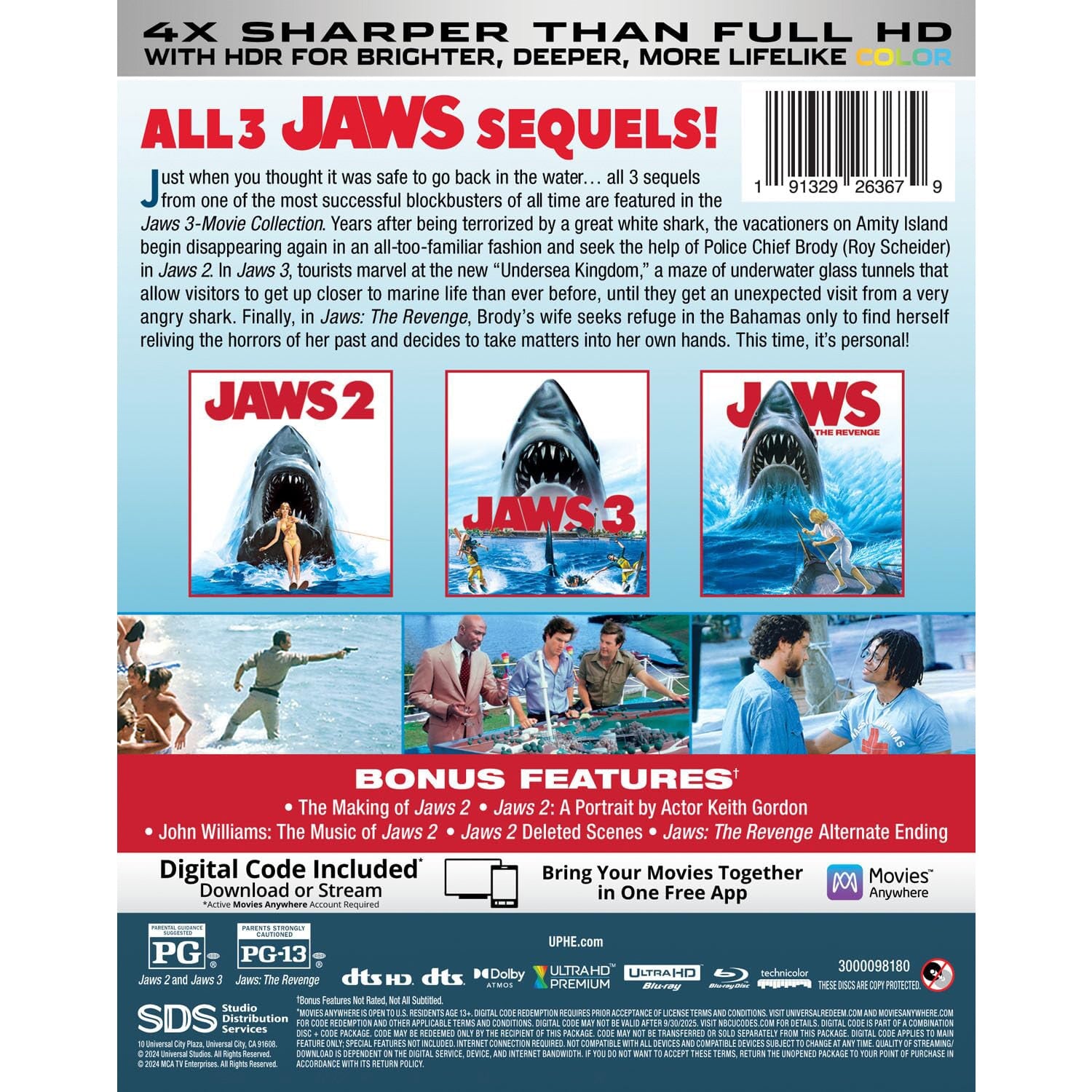 Челюсти 2-4 (1978-1987) (англ. язык) (4K UHD + Blu-ray)
