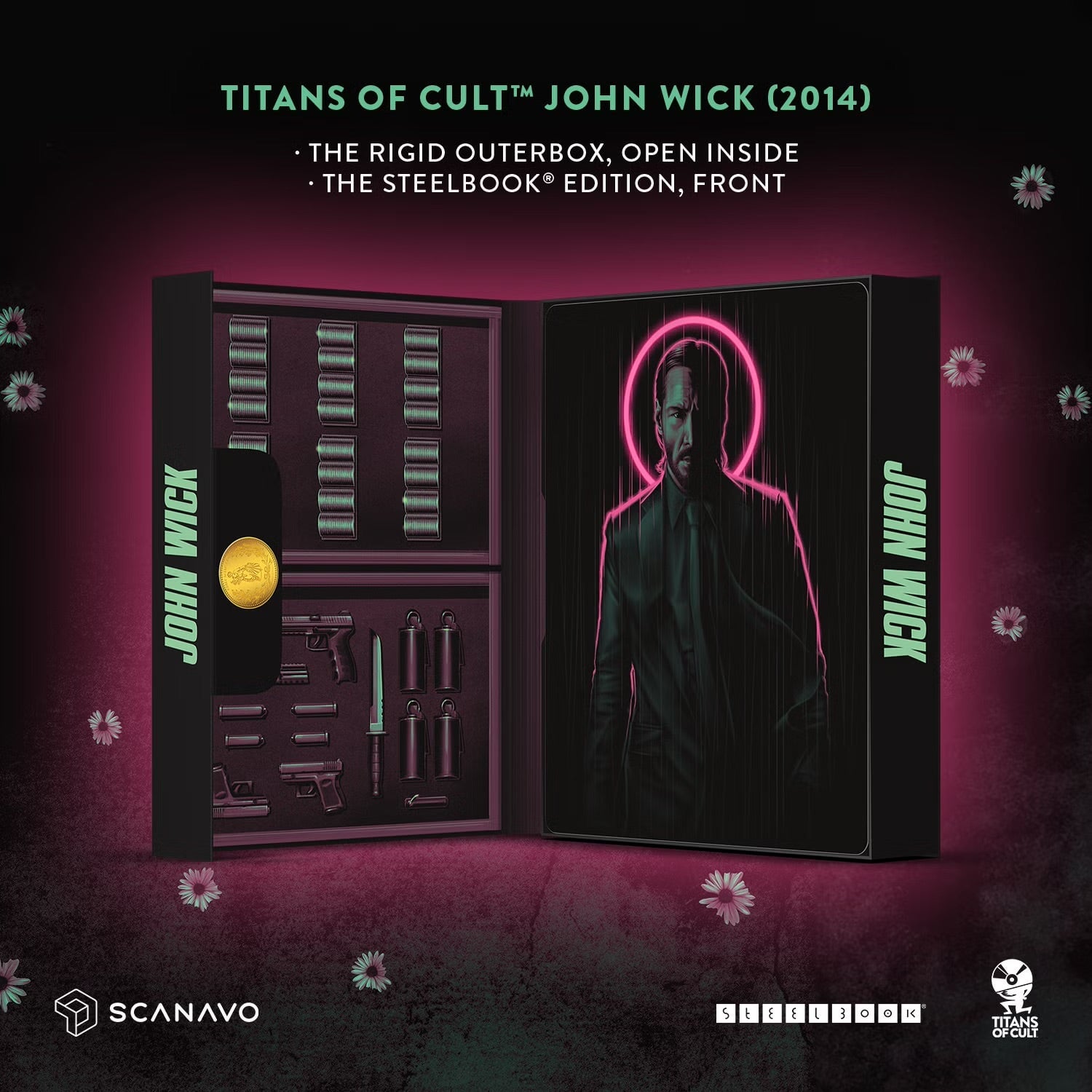 Джон Уик (2014) (англ. язык) (4K UHD + Blu-ray) Titans of Cult Steelbook