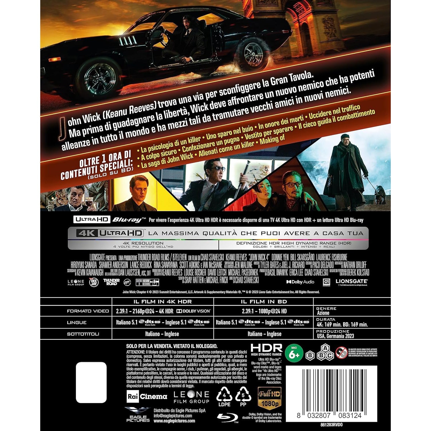 Джон Уик 4 (2023) (англ. язык) (4K UHD + Blu-ray) Steelbook