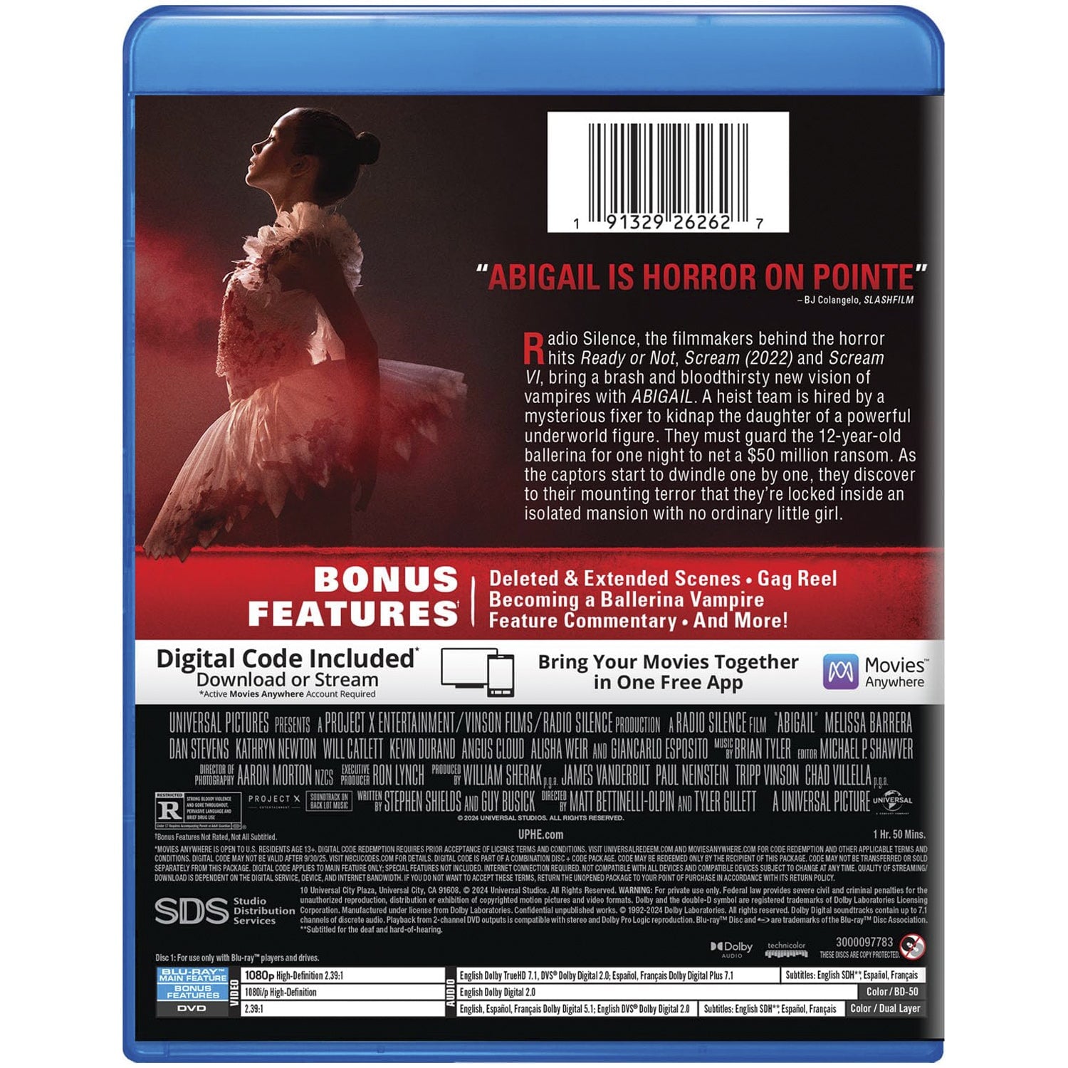 Эбигейл (2024) (англ. язык) (Blu-ray + DVD)