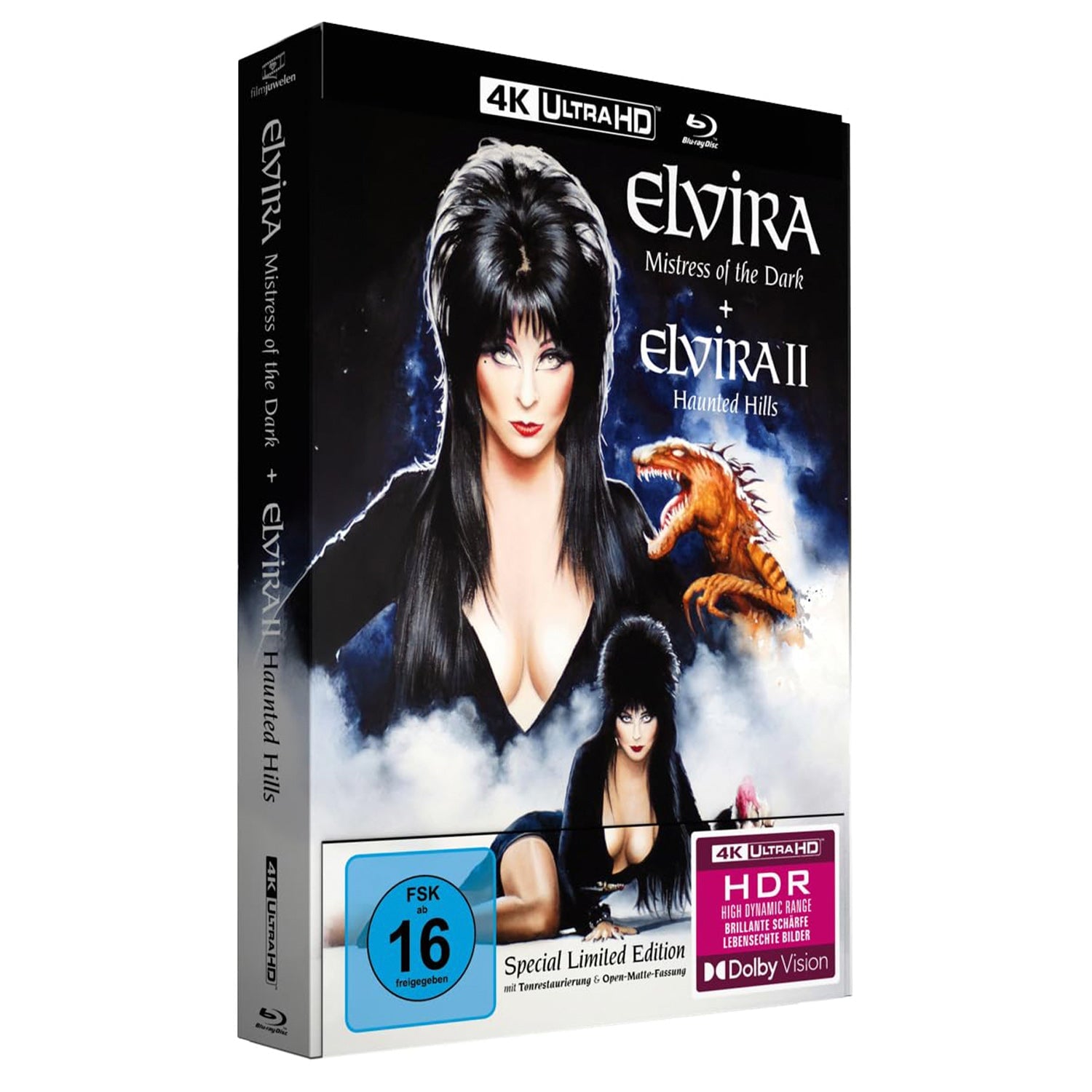 Эльвира: Повелительница тьмы (1988) / Эльвира: Повелительница тьмы 2 (2001) (англ. язык) (4K UHD + Blu-ray) Mediabook