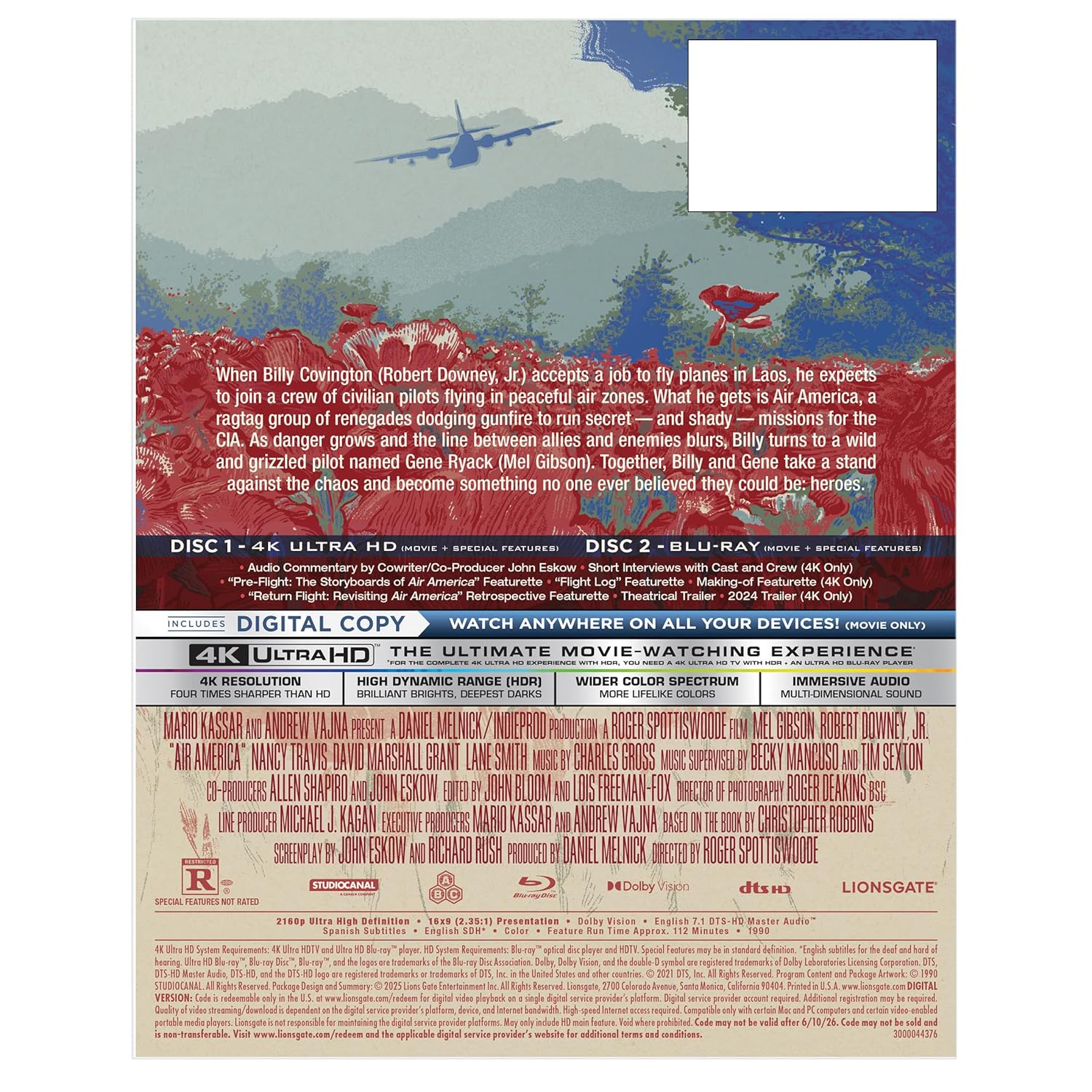 Эйр Америка (1990) (англ. язык) (4K UHD + Blu-ray) Steelbook