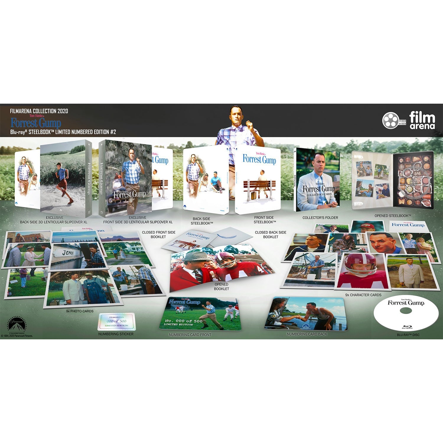 Форрест Гамп (4K UHD + 3 Blu-ray + 2 DVD) MANIACS BOX EDITION #4 Steelbook / FAC #138 - Limited Collector's Edition - numbered