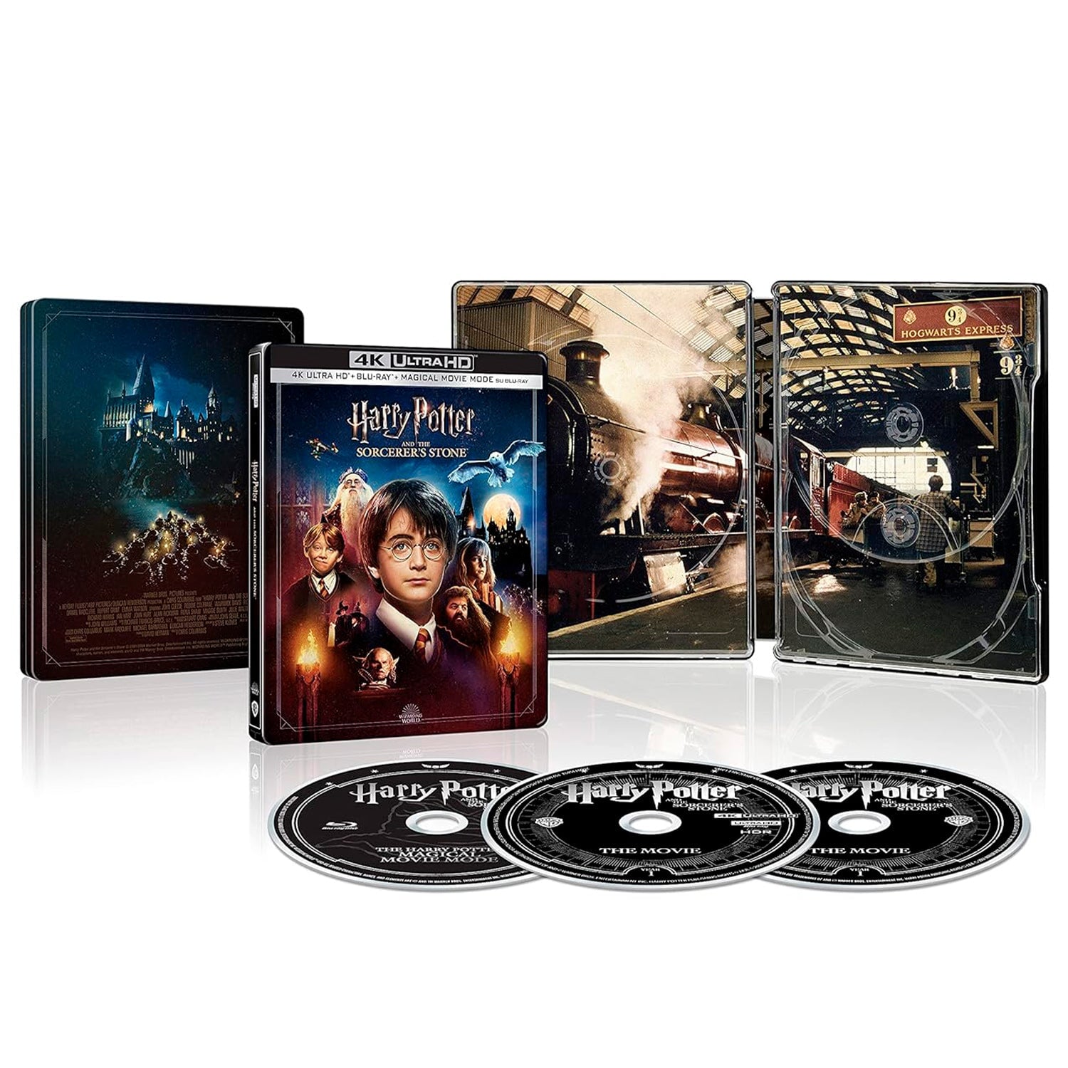 Гарри Поттер и философский камень (англ. язык) (4K UHD + Blu-ray) Steelbook