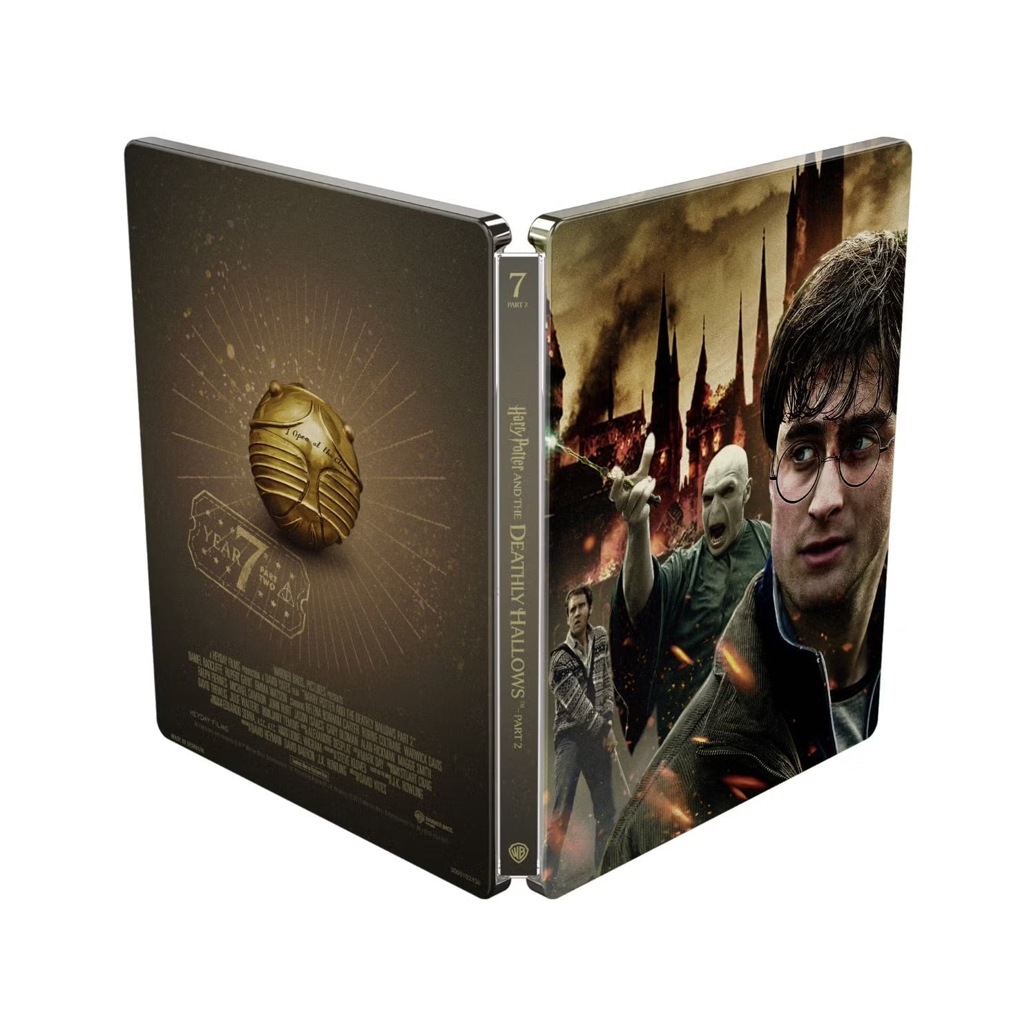 Гарри Поттер: Полная Коллекция (англ. язык) (8 x 4K UHD + 8 x Bonus Blu-ray) 25th Anniversary Steelbook Library Case Collection