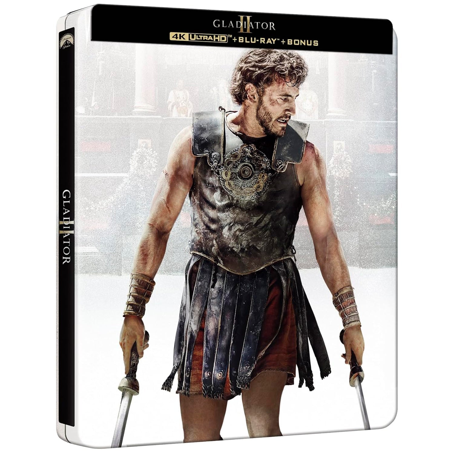 Гладиатор 2 (2024) (англ. язык) (4K UHD + 2 Blu-ray) Steelbook + 6 Artcards + Poster