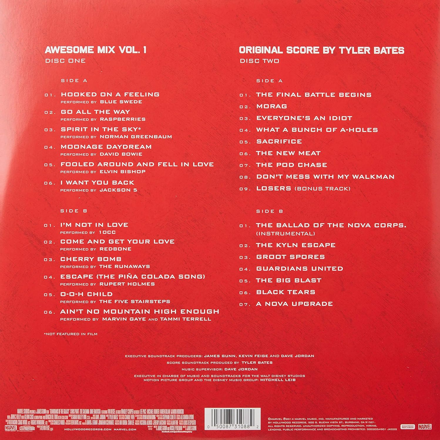 Guardians of the Galaxy Vol. 1 (Original Motion Picture Soundtrack) Deluxe Edition (Vinyl 2 LP)