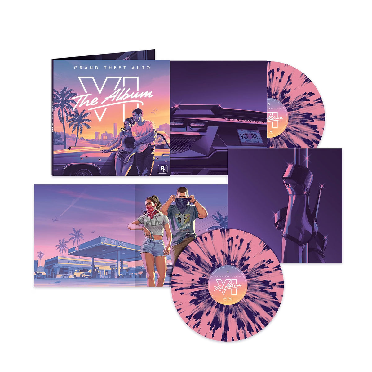 Grand Theft Auto VI: The Album (Exclusive Pink with Purple Splatter Vinyl 2LP)