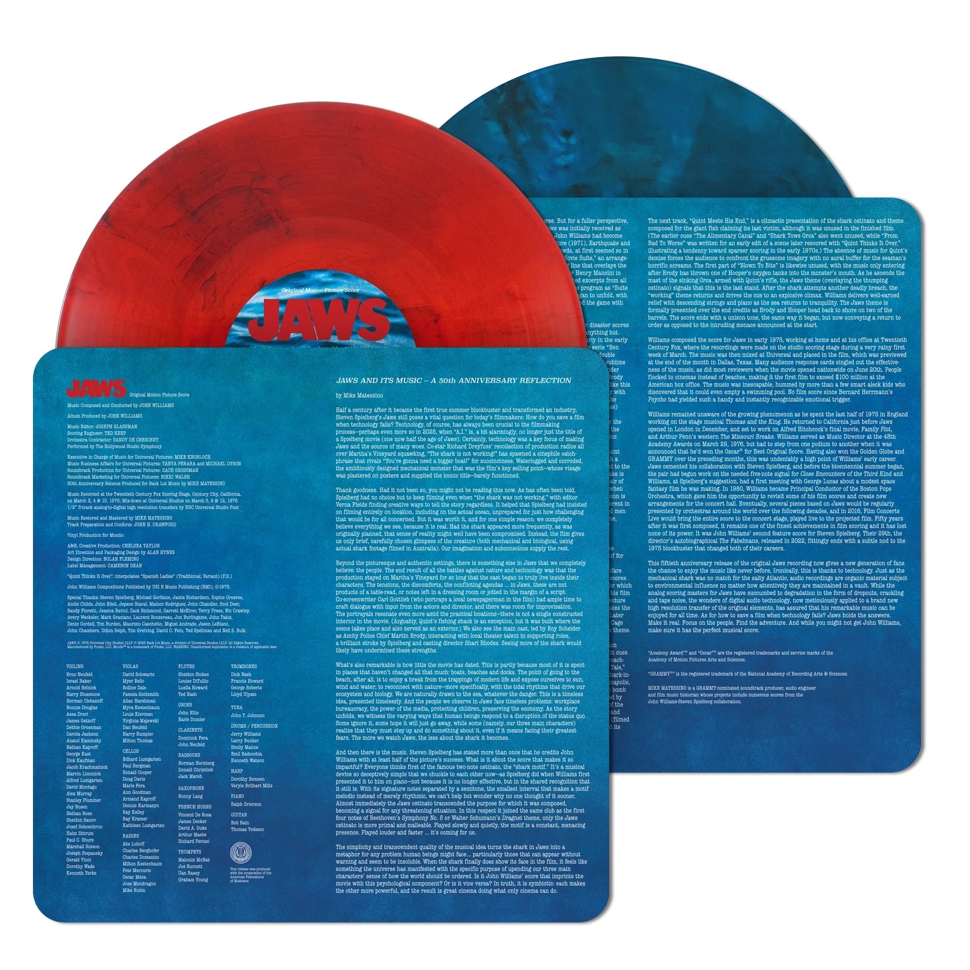 Jaws - 50th Anniversary Edition (Original Motion Picture Score) (Exclusive Blood & Water Vinyl 2LP)