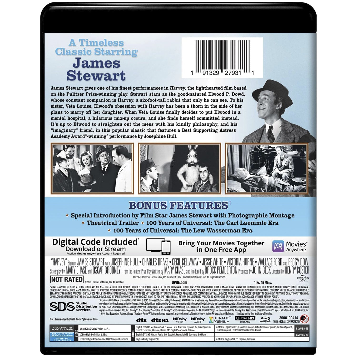 Харви (1950) (англ. язык) (4K UHD + Blu-ray)