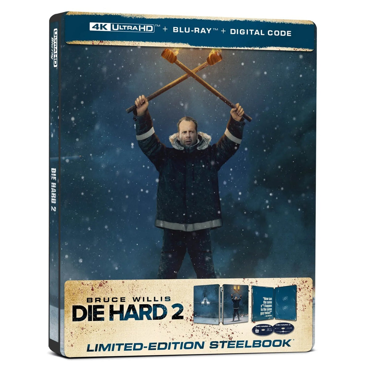 Крепкий орешек 2 (1990) (англ. язык) (4K UHD + Blu-ray) Steelbook