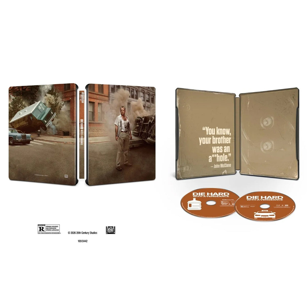 Крепкий орешек 3: Возмездие (1995) (англ. язык) (4K UHD + Blu-ray) Steelbook