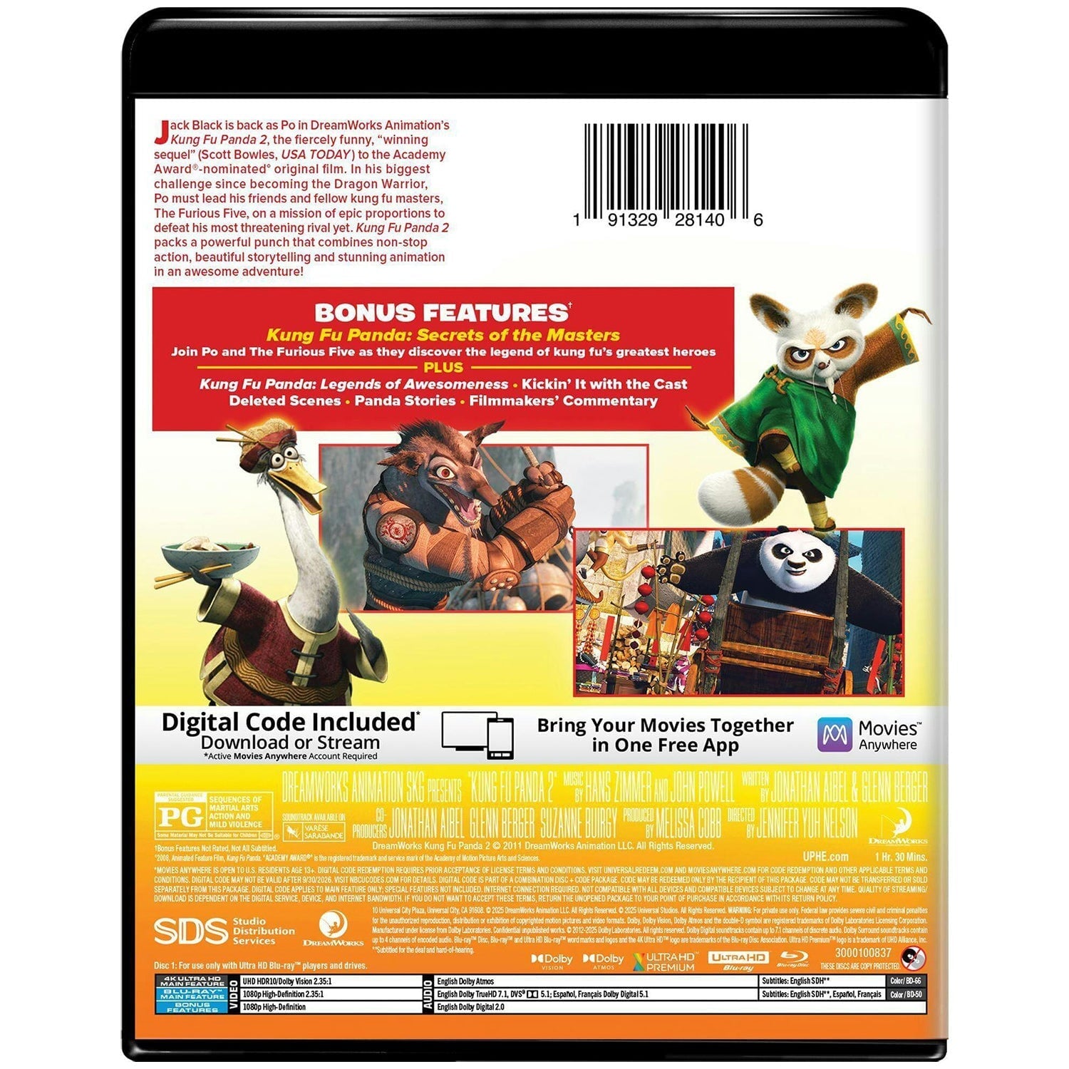 Кунг-фу Панда 2 (2011) (англ. язык) (4K UHD + Blu-ray)