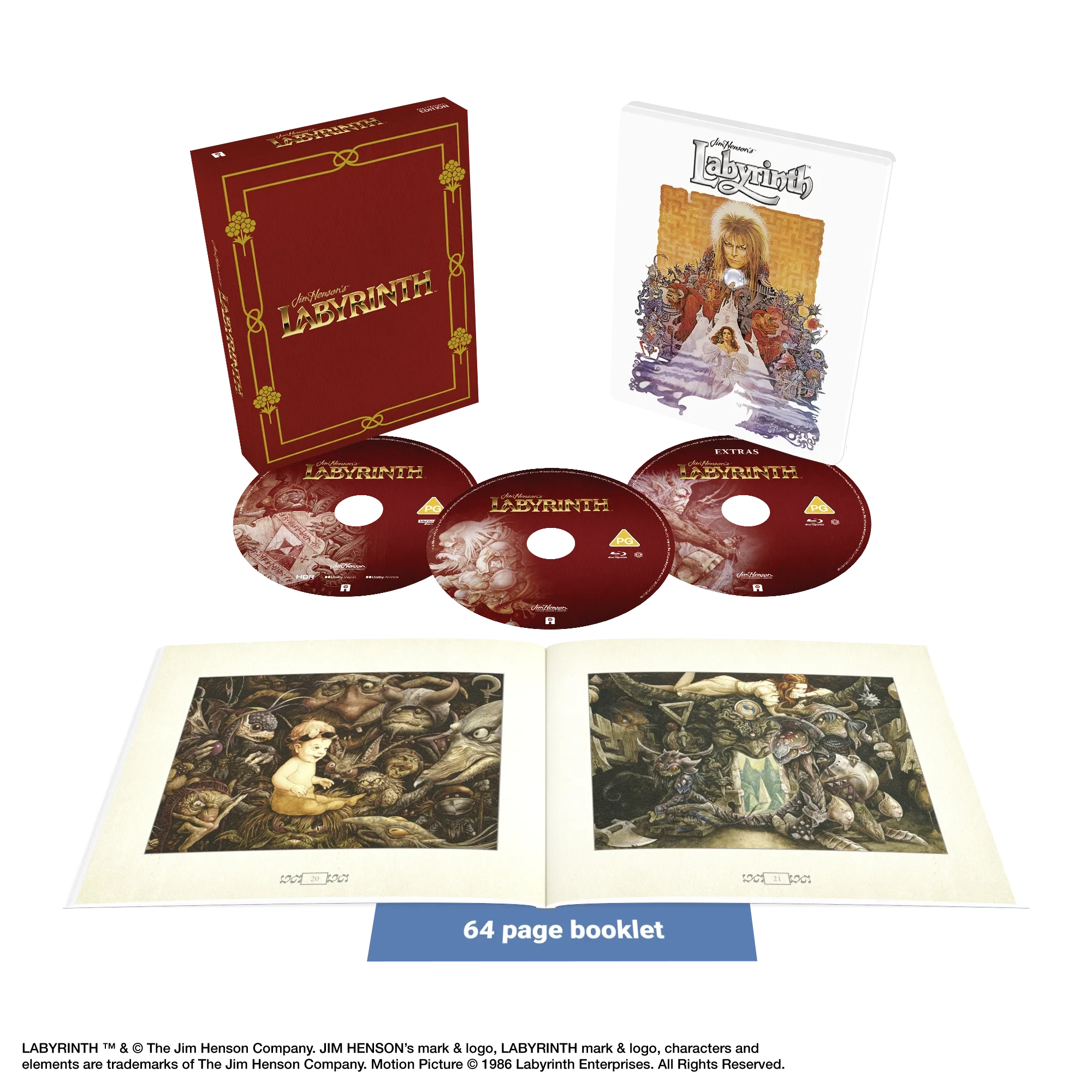 Лабиринт (1986) (англ. язык) (4K UHD + Blu-ray + Bonus Disc) Collector's Edition Steelbook