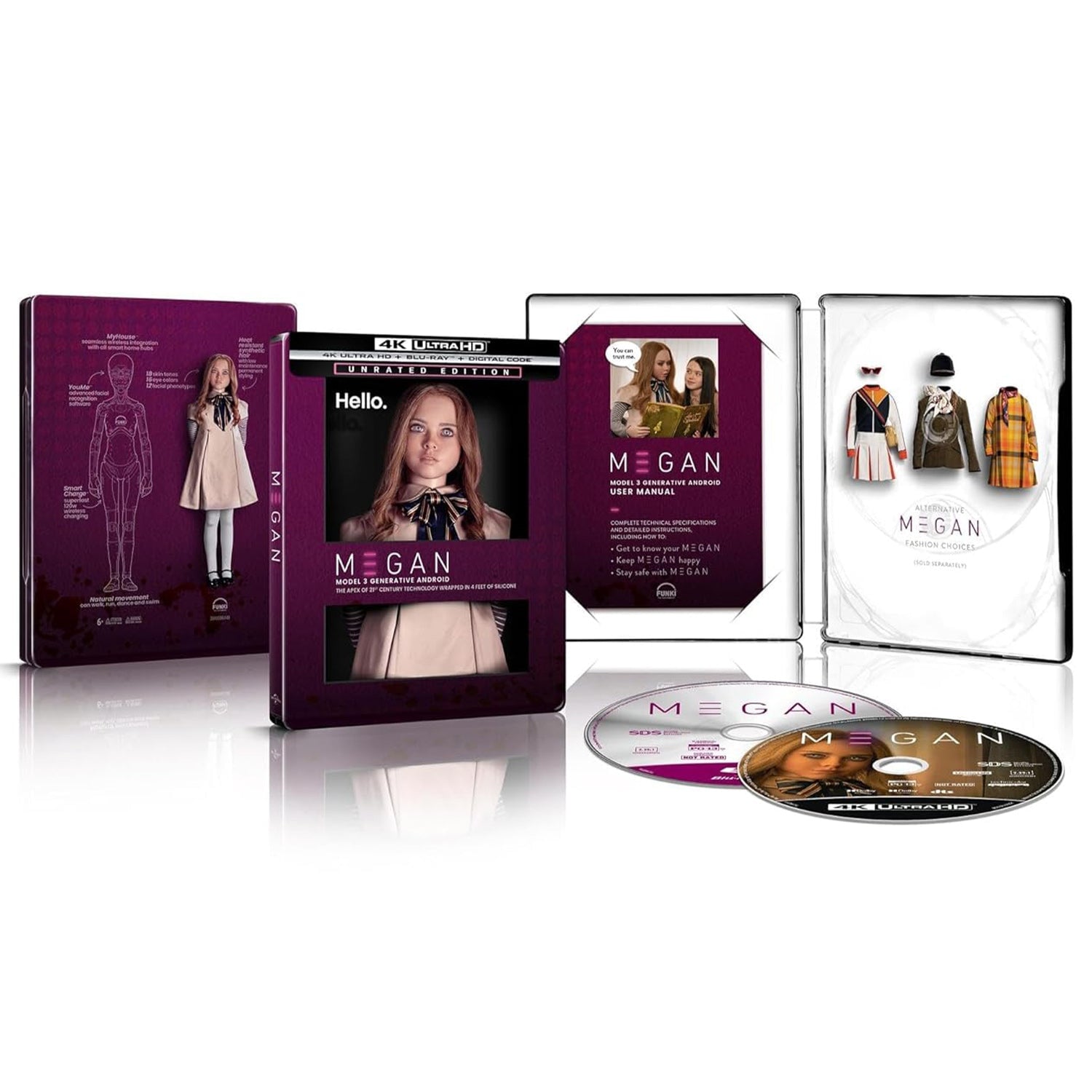 М3ГАН (2022) (англ. язык) (4K UHD + Blu-ray) Steelbook