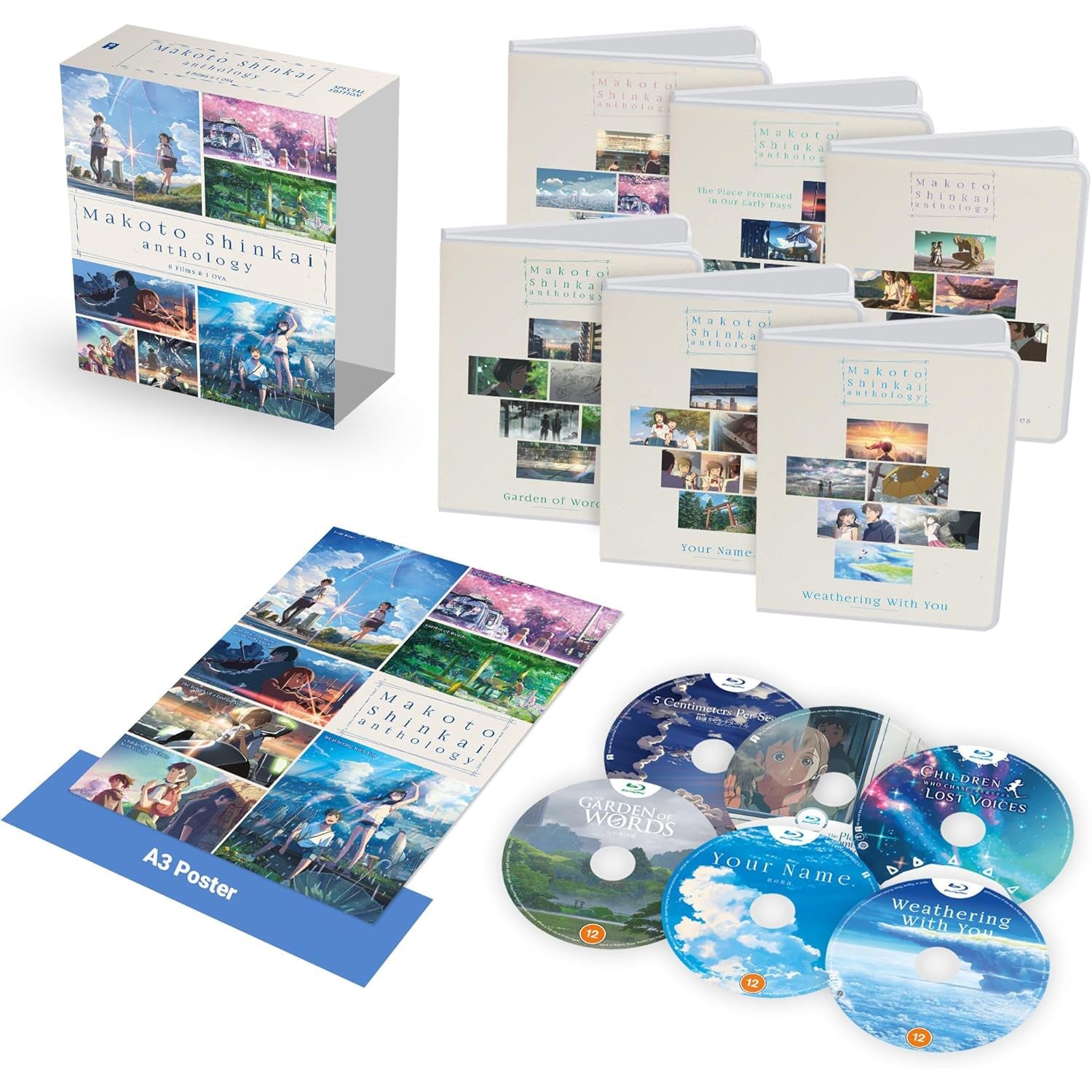 Макото Синкай: Антология (2002-2019) (англ. язык) (6 Blu-ray) Limited Edition