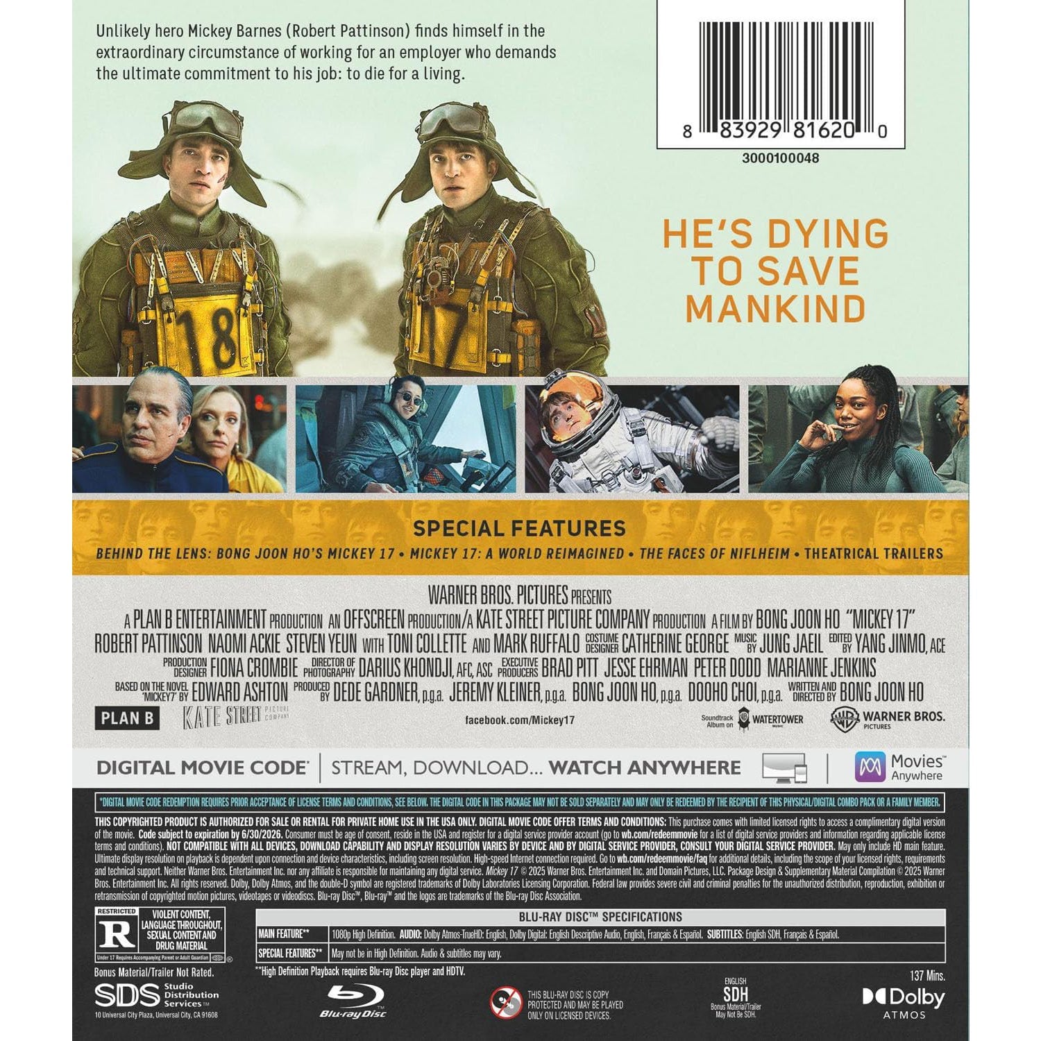 Микки 17 (2025) (англ. язык) (Blu-ray)