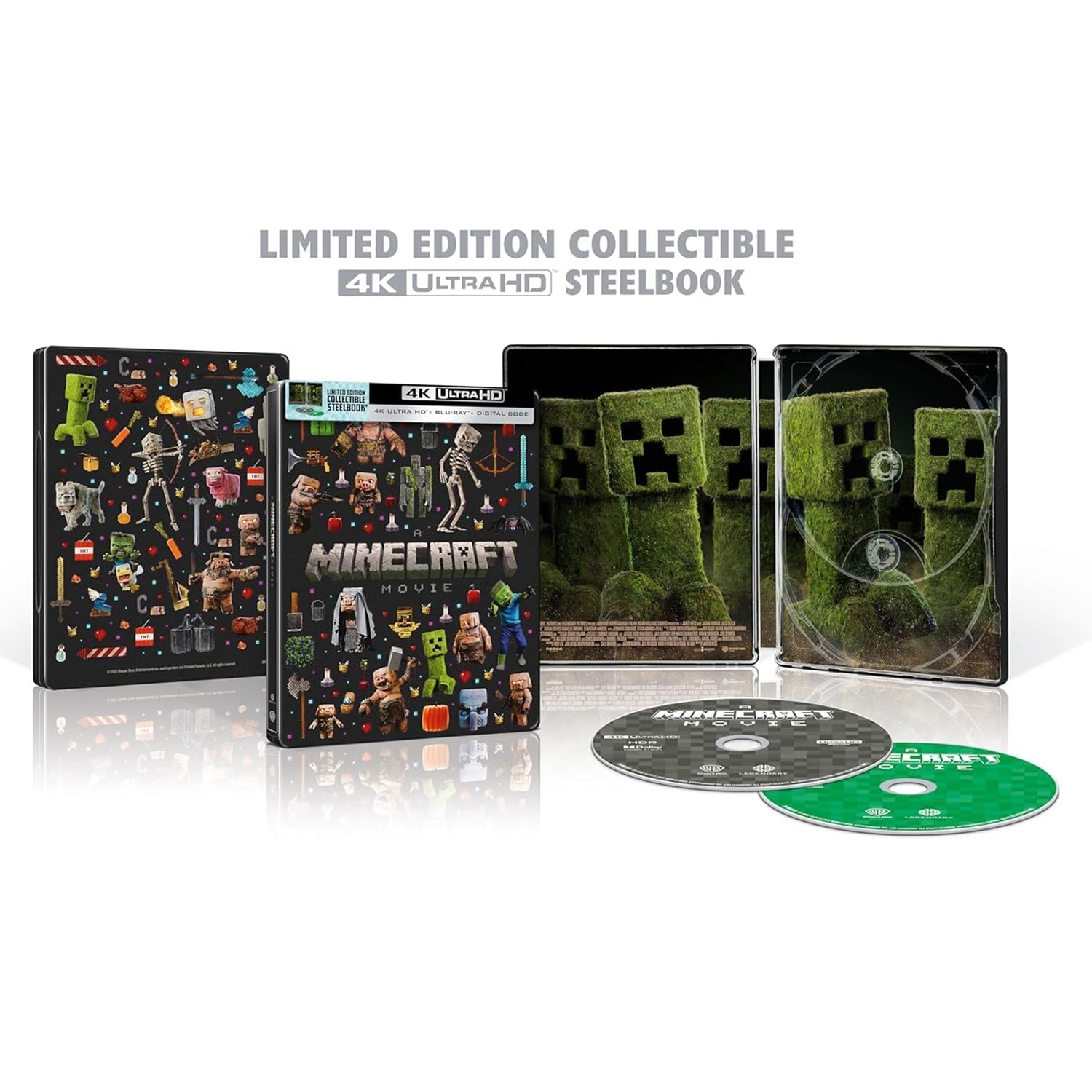 Minecraft в кино (2025) (англ. язык) (4K UHD + Blu-ray) Steelbook "Collectors" Edition