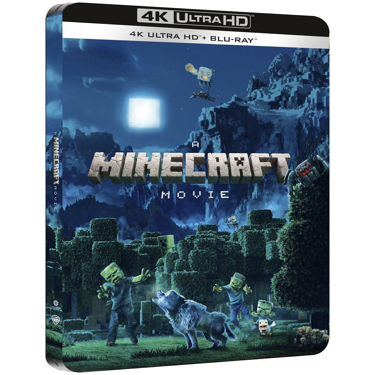 Minecraft в кино (2025) (англ. язык) (4K UHD + Blu-ray) Steelbook "Night" Edition
