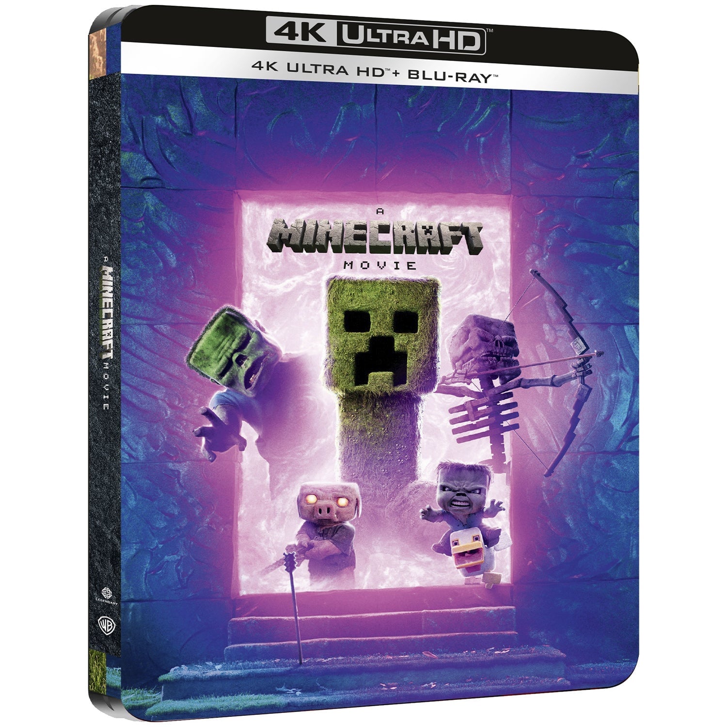 Minecraft в кино (2025) (англ. язык) (4K UHD + Blu-ray) Steelbook "Portal" Edition
