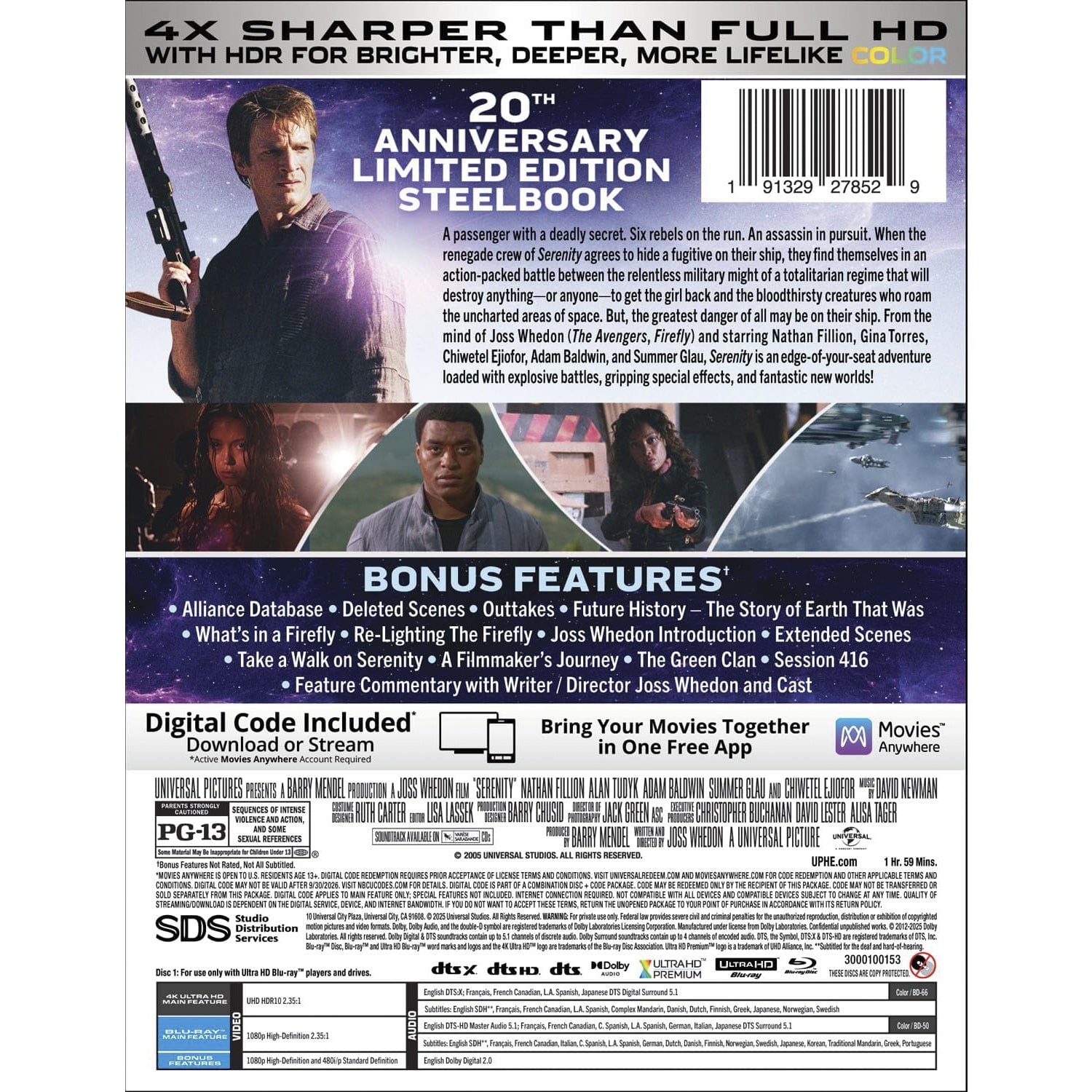 Миссия «Серенити» (2005) (англ. язык) (4K UHD + Blu-ray) Steelbook