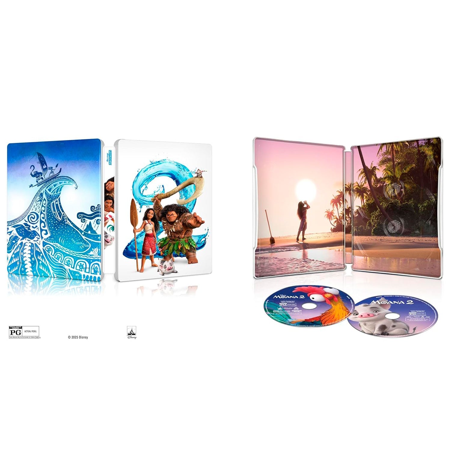 Моана 2 (2024) (англ. язык) (4K UHD + Blu-ray) Steelbook