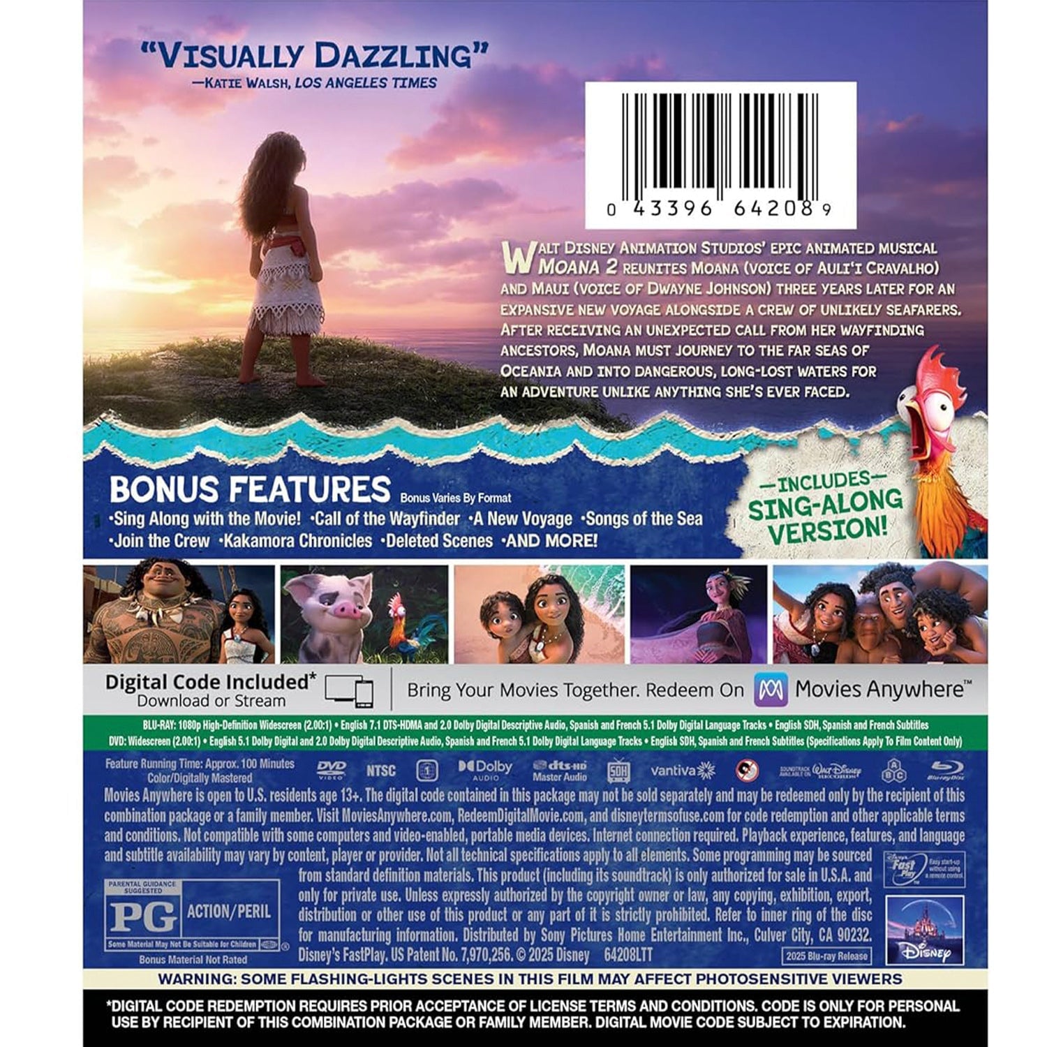 Моана 2 (2024) (англ. язык) (Blu-ray + DVD)