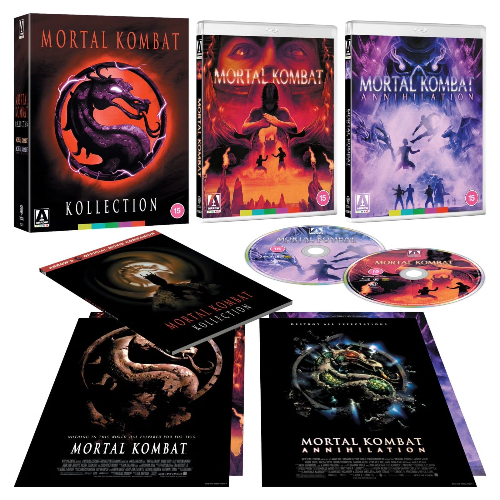 Mortal Kombat: Коллекция фильмов (1995-1997) (англ. язык) (2 Blu-ray) Limited Edition