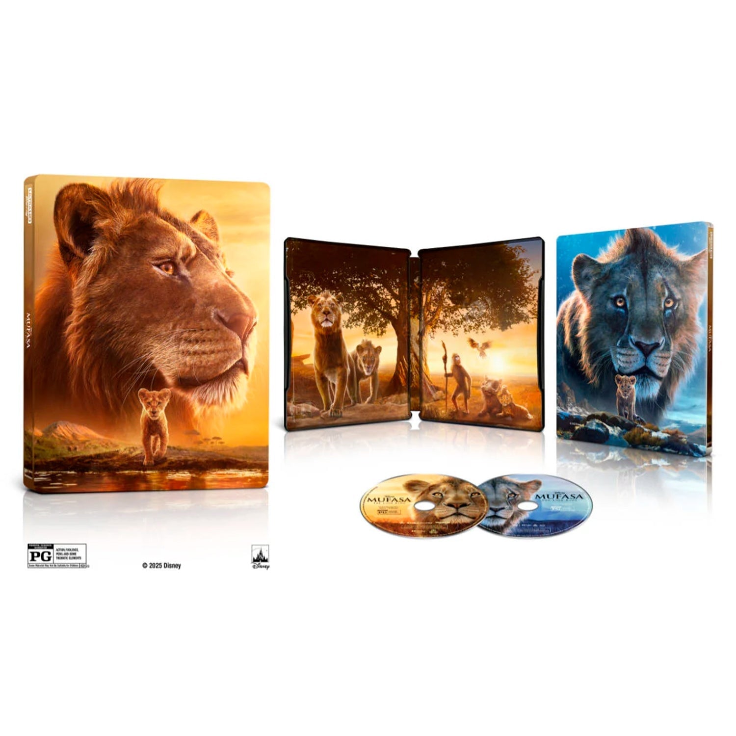 Муфаса: Король Лев (2024) (англ. язык) (4K UHD + Blu-ray) Steelbook