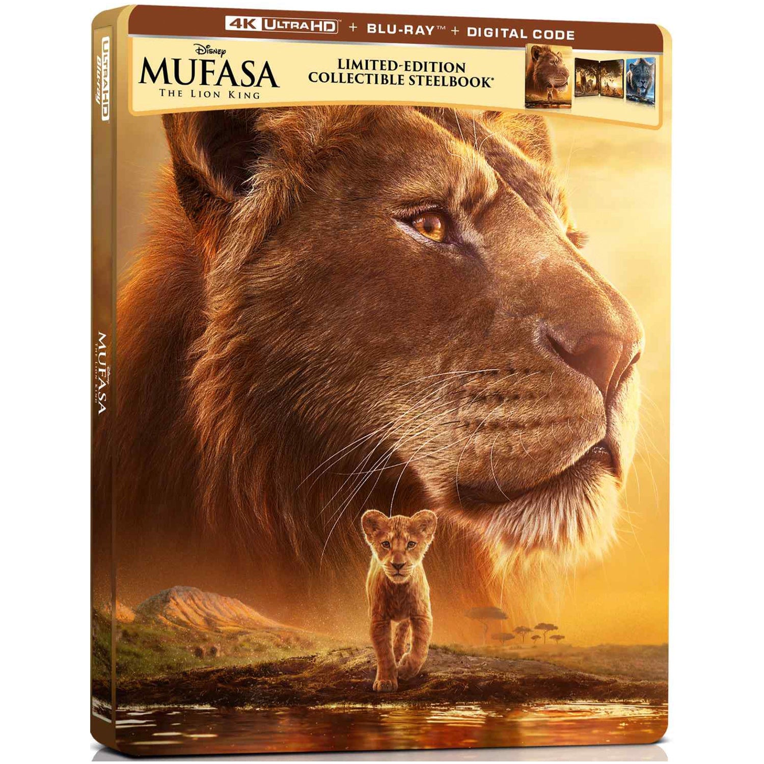 Муфаса: Король Лев (2024) (англ. язык) (4K UHD + Blu-ray) Steelbook