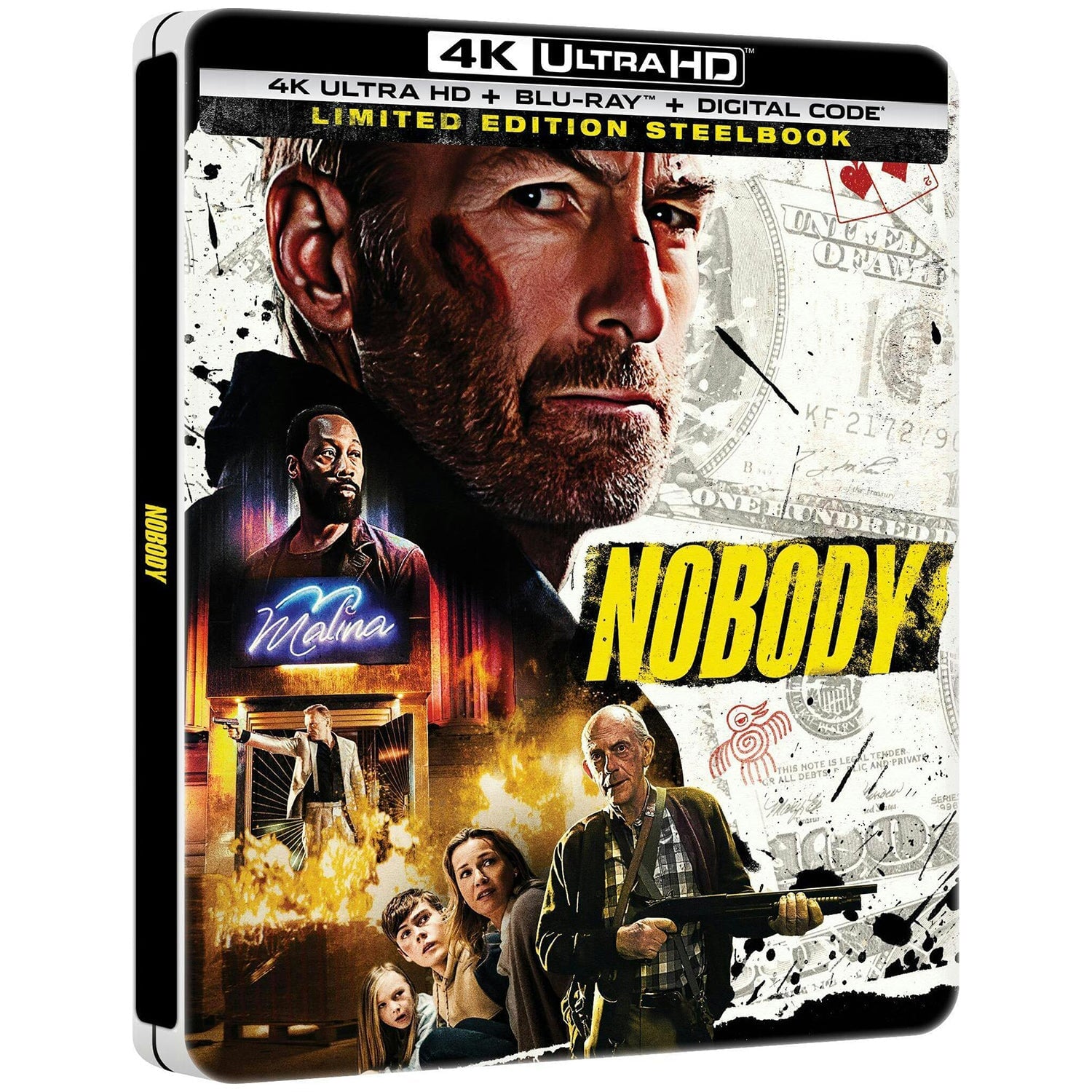 Никто (2021) (англ. язык) (4K UHD + Blu-ray) Steelbook