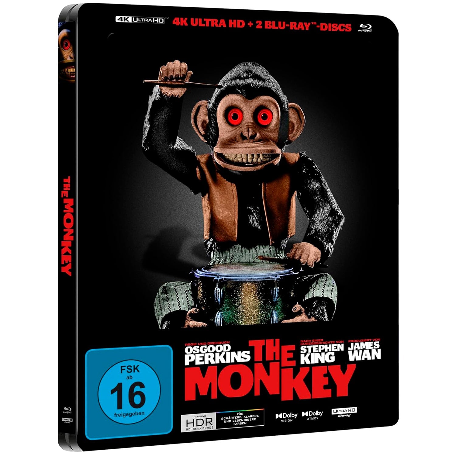 Обезьяна (2025) (англ. язык) (4K UHD + 2 Blu-ray) Steelbook