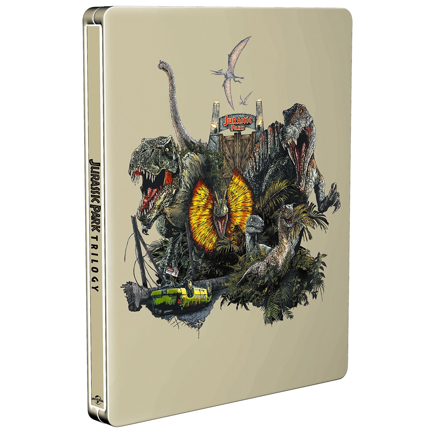 Парк Юрского периода: Трилогия (1993-2001) (англ. язык) (4K UHD Blu-ray) Steelbook