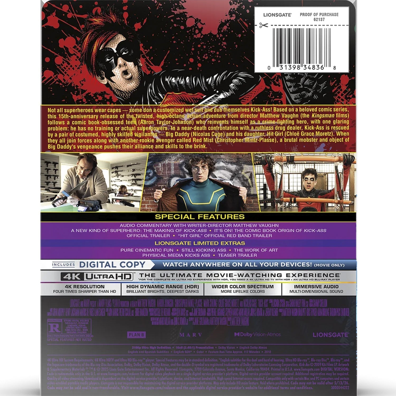 Пипец (2010) (англ. язык) (4K UHD Blu-ray) Steelbook