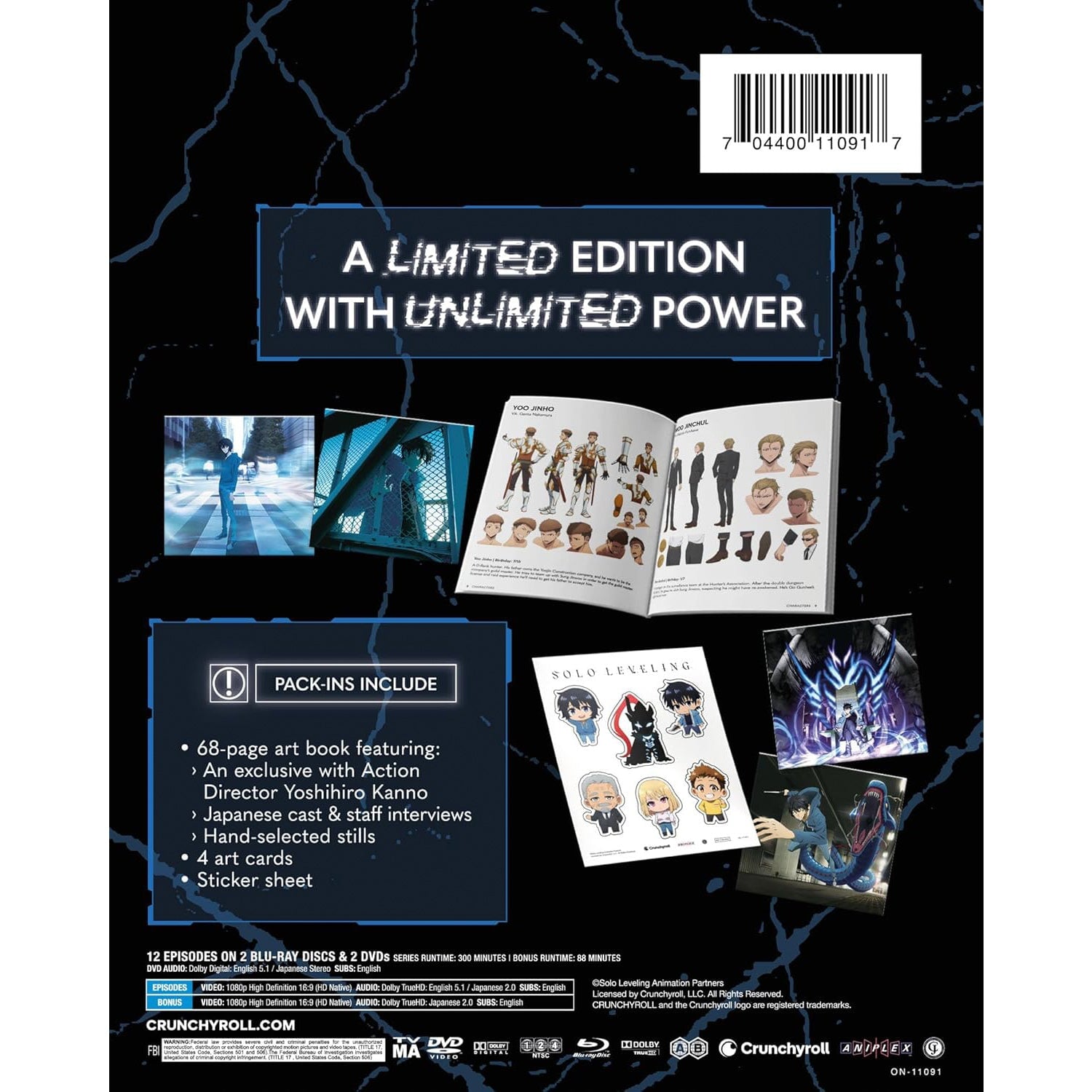 Поднятие уровня в одиночку: Сезон 1 (2024) (англ. язык) (2 Blu-ray + 2 DVD) Limited Edition
