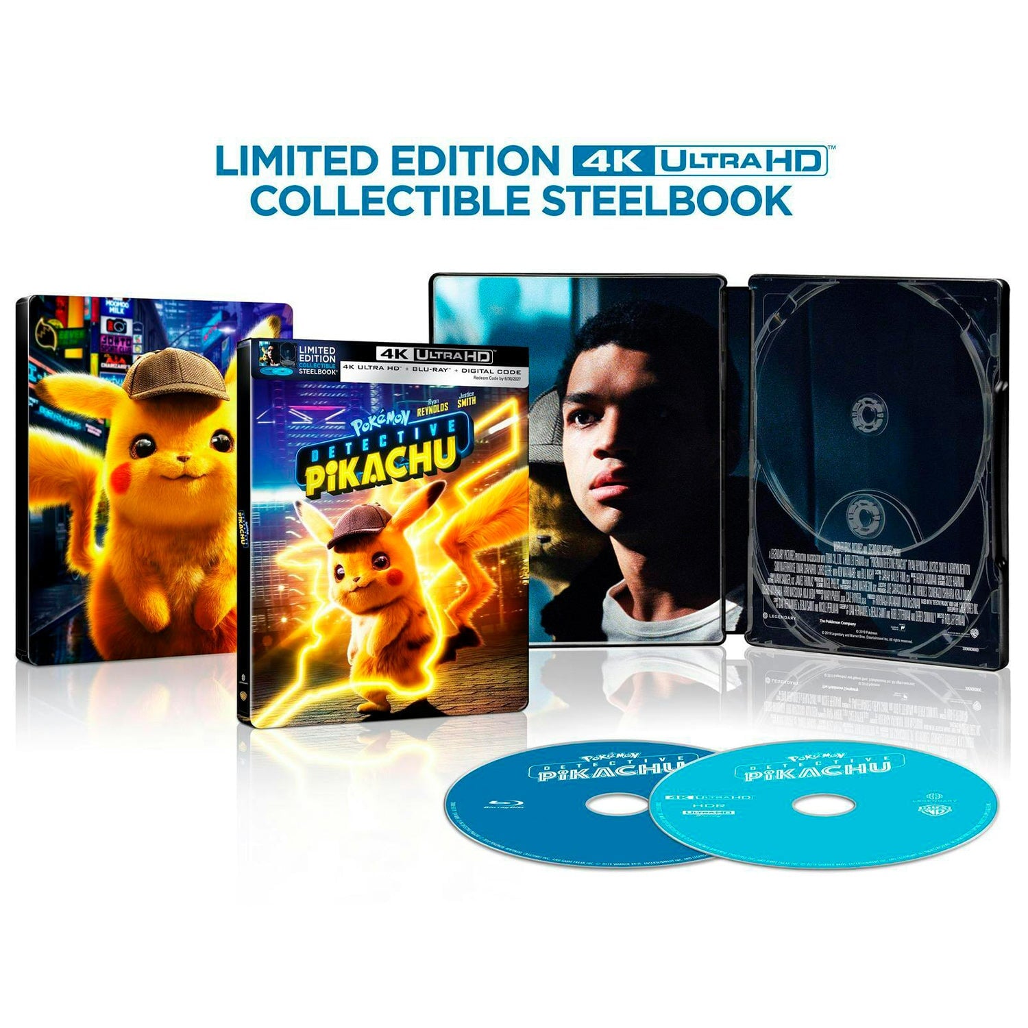Покемон. Детектив Пикачу (2019) (4K UHD + Blu-ray) Steelbook