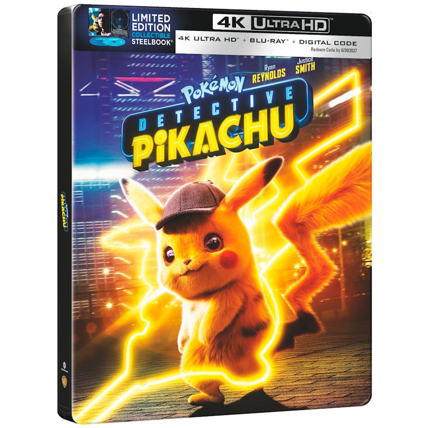 Покемон. Детектив Пикачу (2019) (4K UHD + Blu-ray) Steelbook