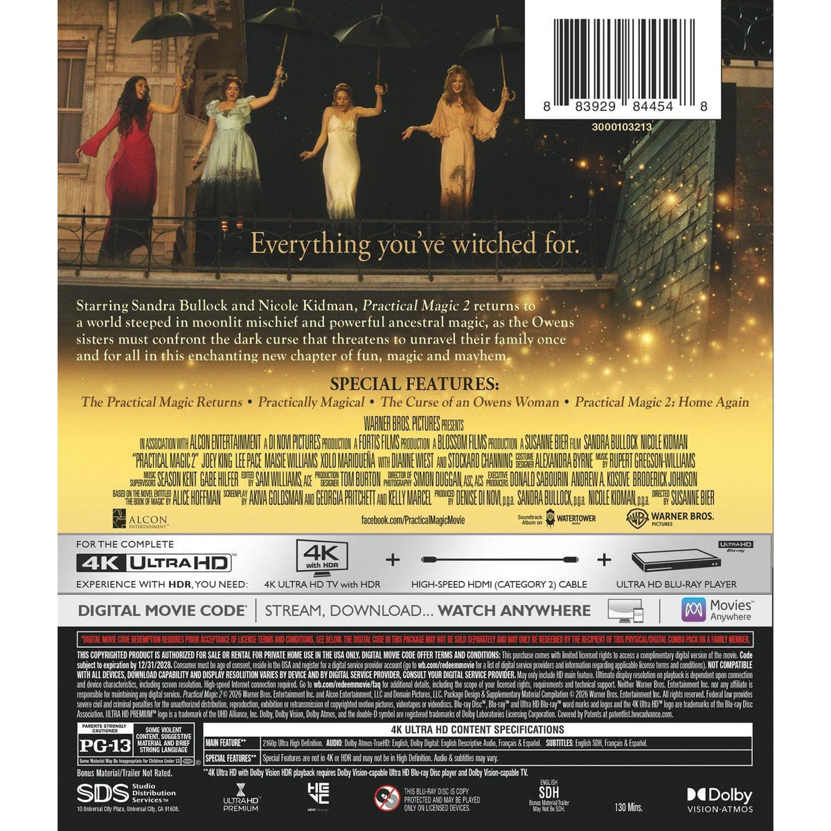 Практическая магия 2 (2026) (англ. язык) (4K UHD Blu-ray)