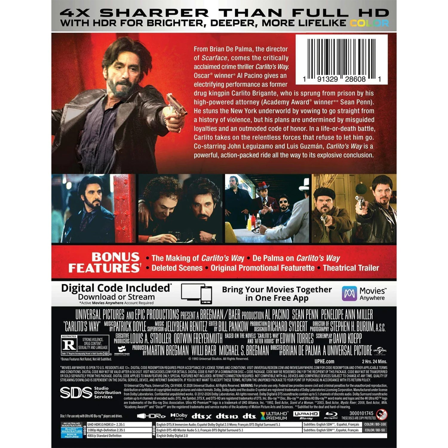 Путь Карлито (1993) (англ. язык) (4K UHD + Blu-ray) Steelbook
