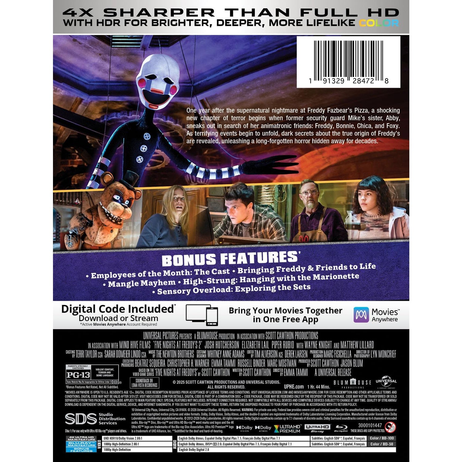 Пять ночей с Фредди 2 (2025) (англ. язык) (4K UHD + Blu-ray) Steelbook