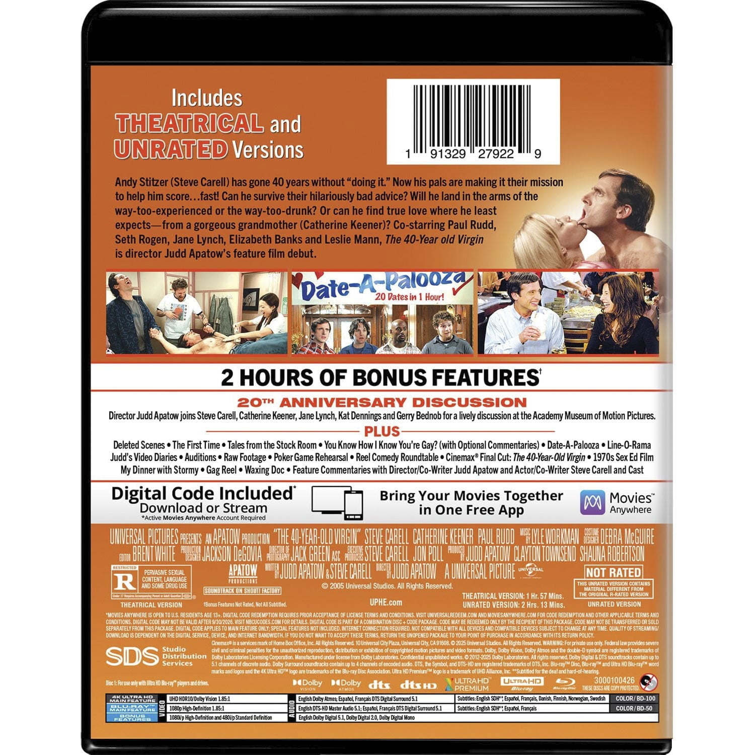 Сорокалетний девственник (2005) (англ. язык) (4K UHD + Blu-ray)