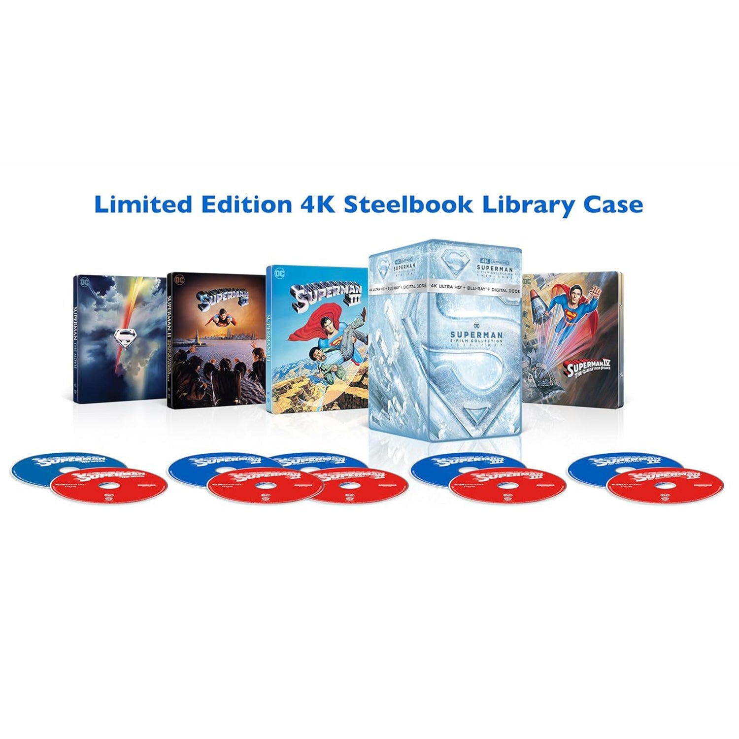 Супермен: Коллекция 5 фильмов (4K UHD + Blu-ray) Steelbook