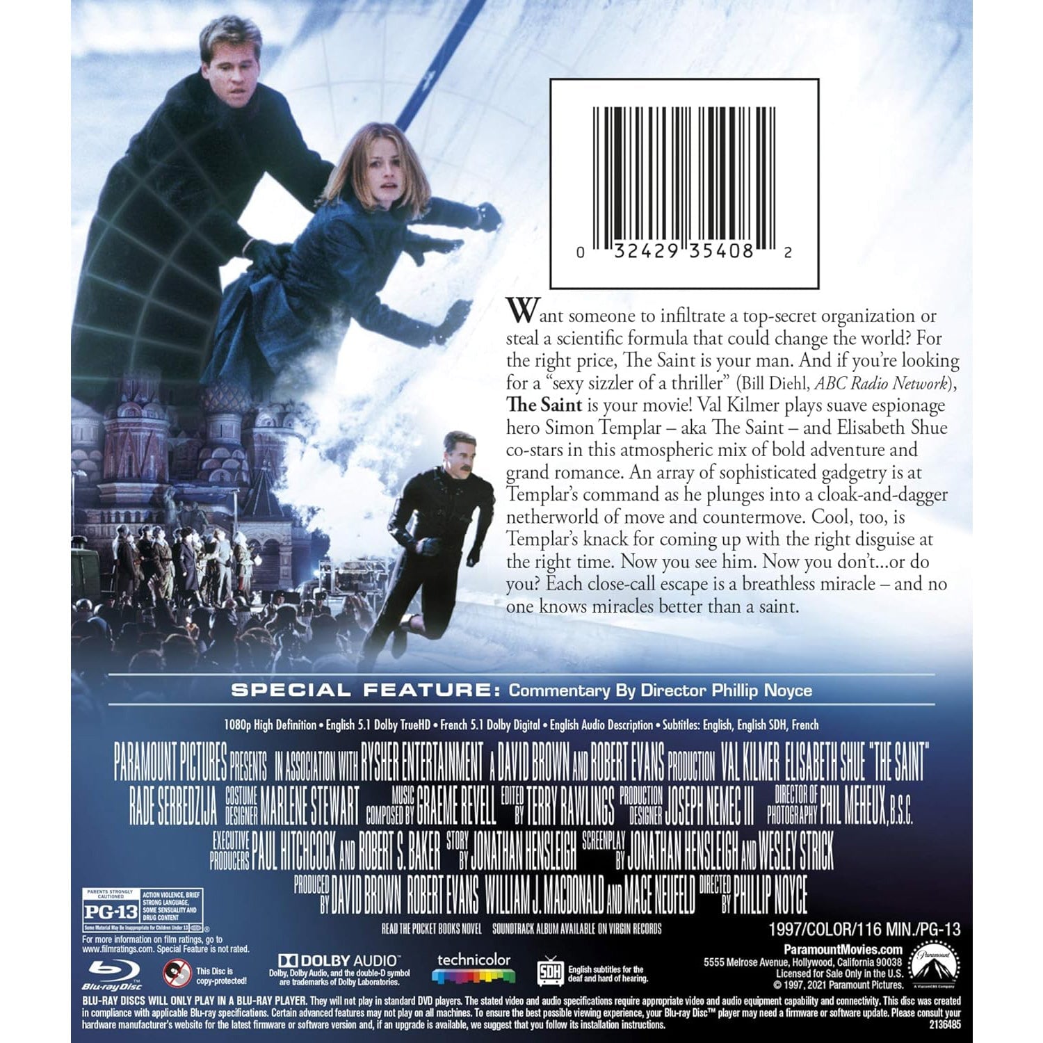 Святой (1997) (англ. язык) (Blu-ray)