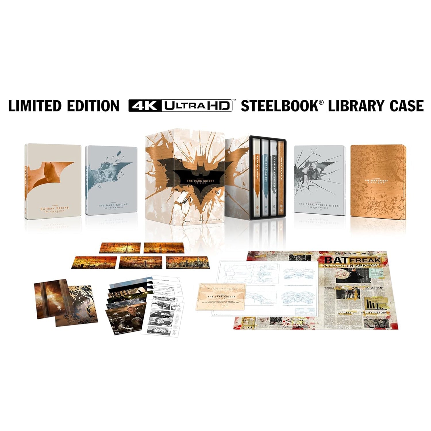 Темный рыцарь: Трилогия (4K UHD + Blu-ray) Steelbook Collection