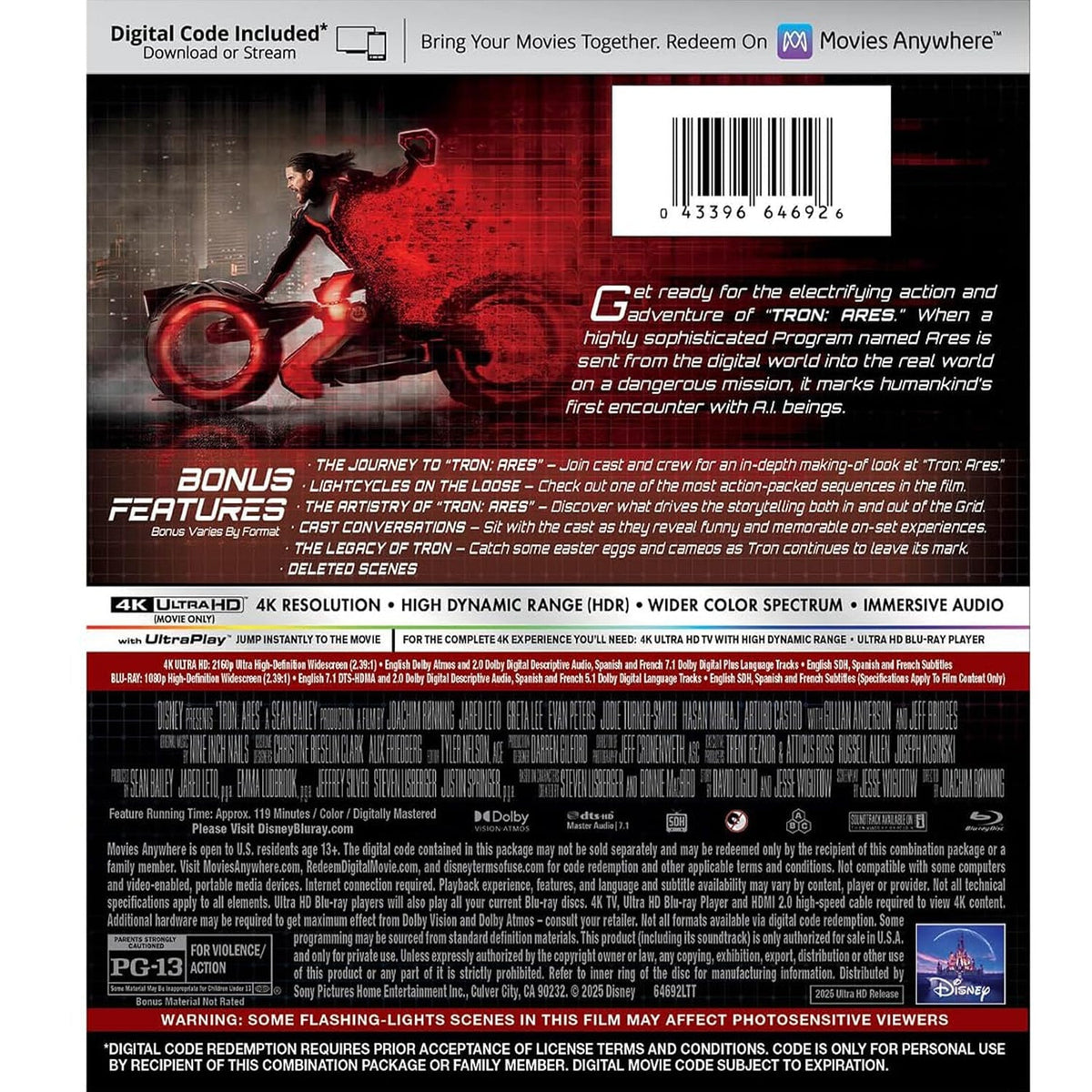 Трон: Арес (2025) (англ. язык) (4K UHD + Blu-ray)