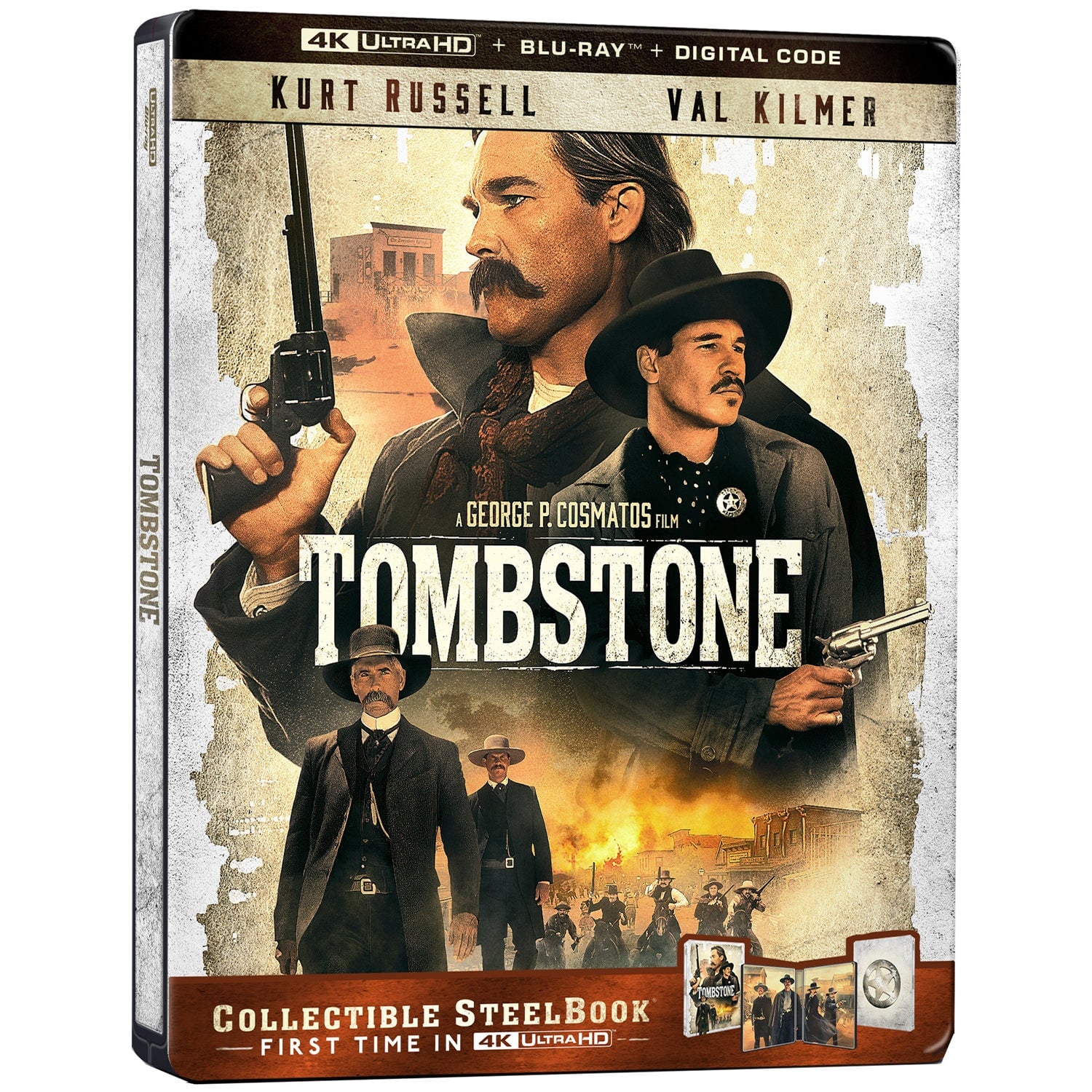 Тумстоун: Легенда дикого запада (1993) (англ. язык) (4K UHD + Blu-ray) Steelbook
