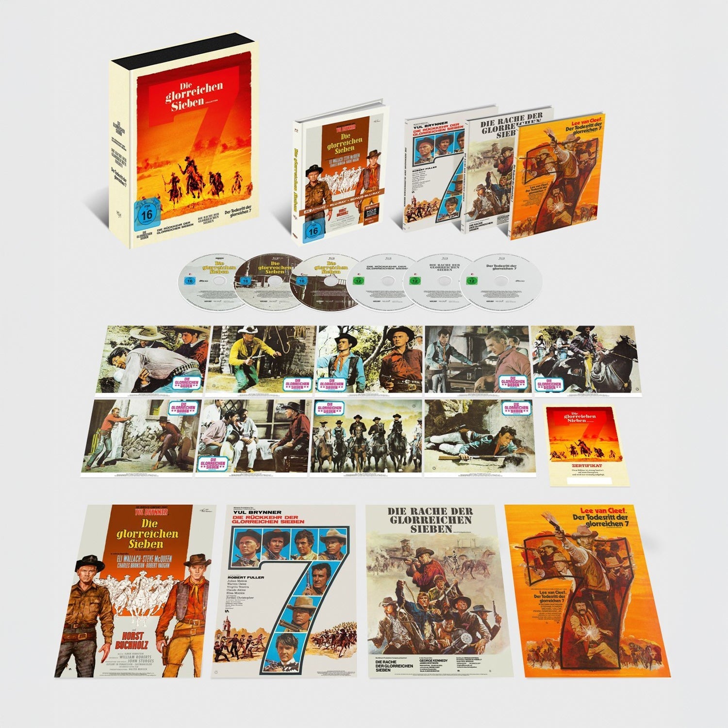 Великолепная семерка: Коллекция фильмов (1960-1972) (англ. язык) (4K UHD + Blu-ray + Bonus Blu-ray)